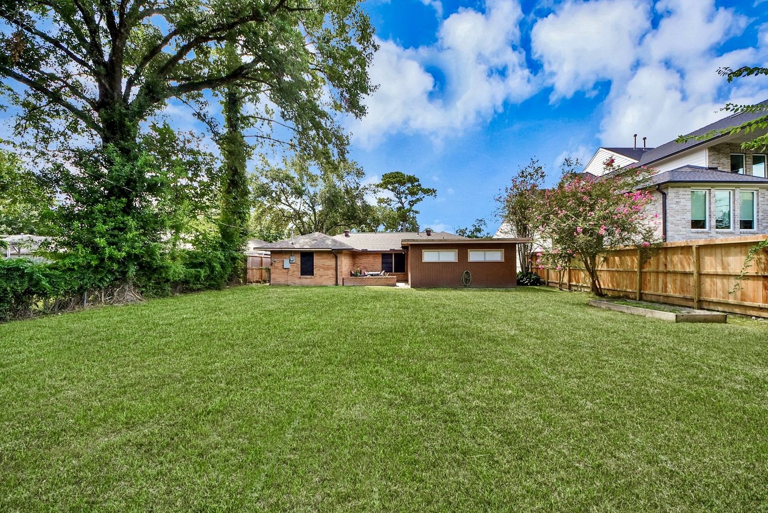 Large backyard