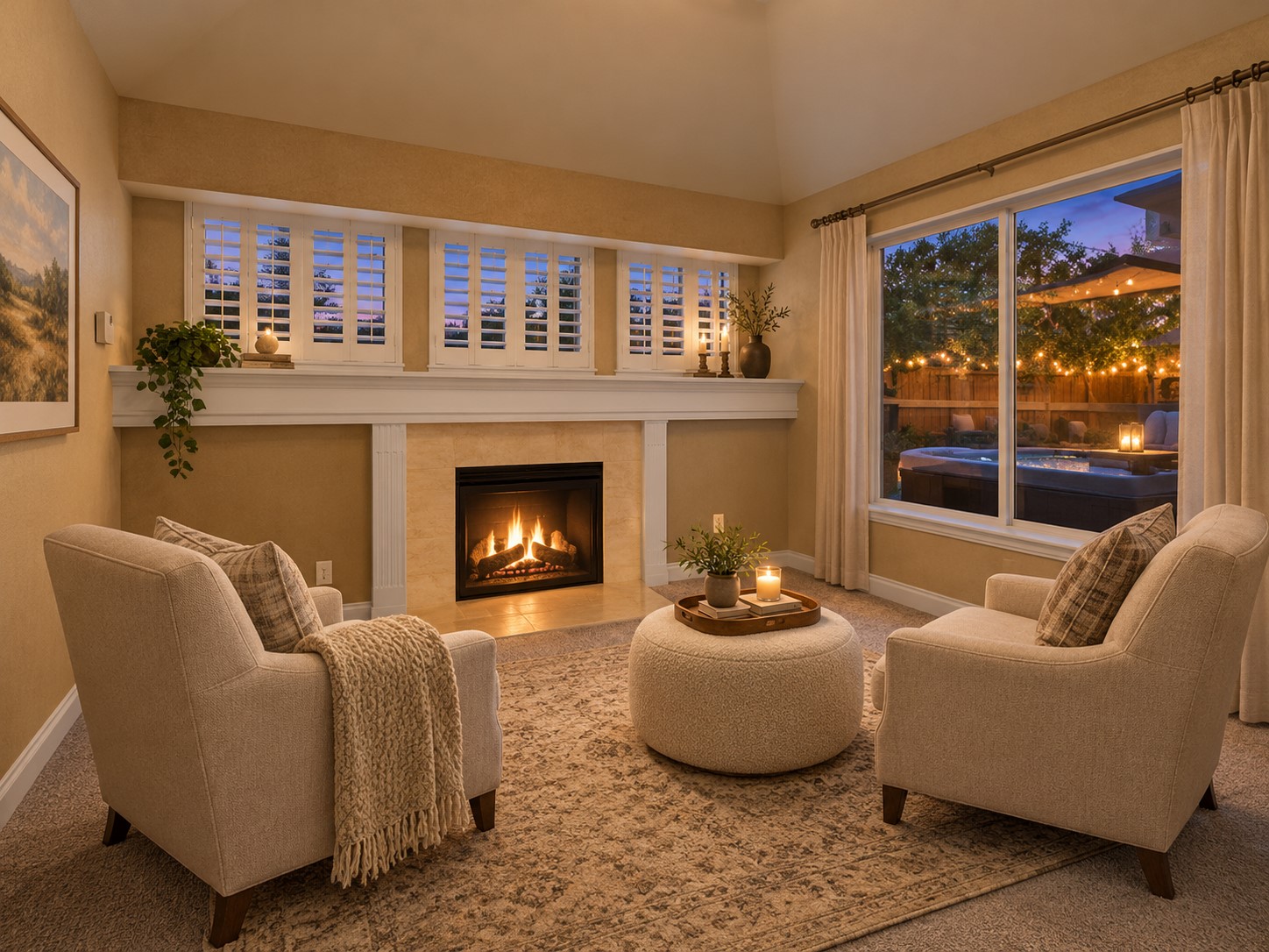 **Virtually Staged** primary sitting area.