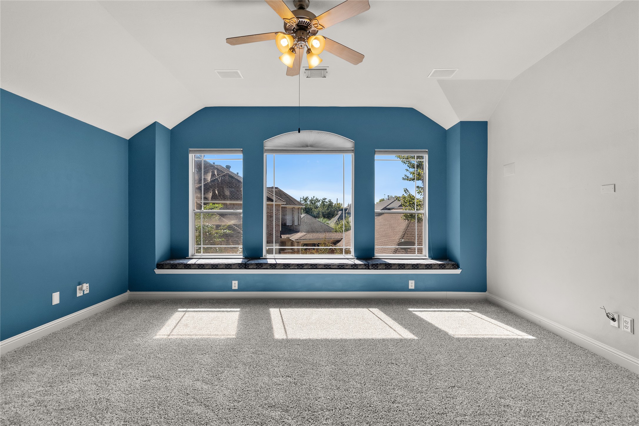 A spacious upstairs retreat with beautiful windows, abundant natural light and plenty of room to create the ultimate entertainment lounge, recreation space or media area.