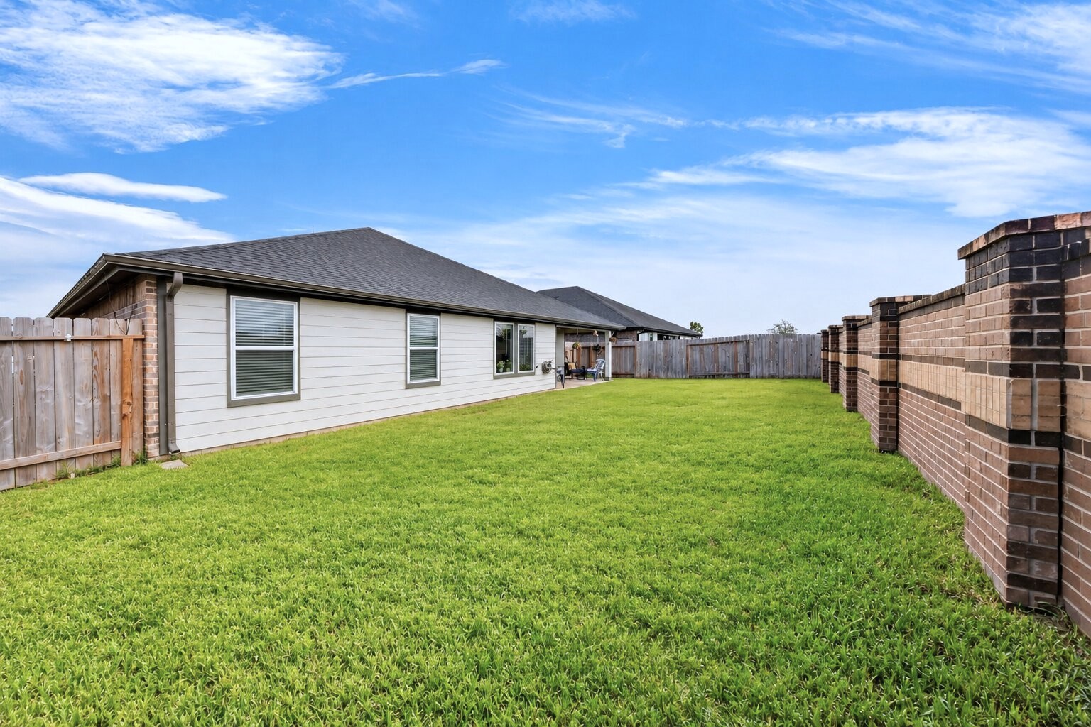 Enjoy added privacy in the backyard with a brick rear fence, creating a defined outdoor space to relax and unwind.