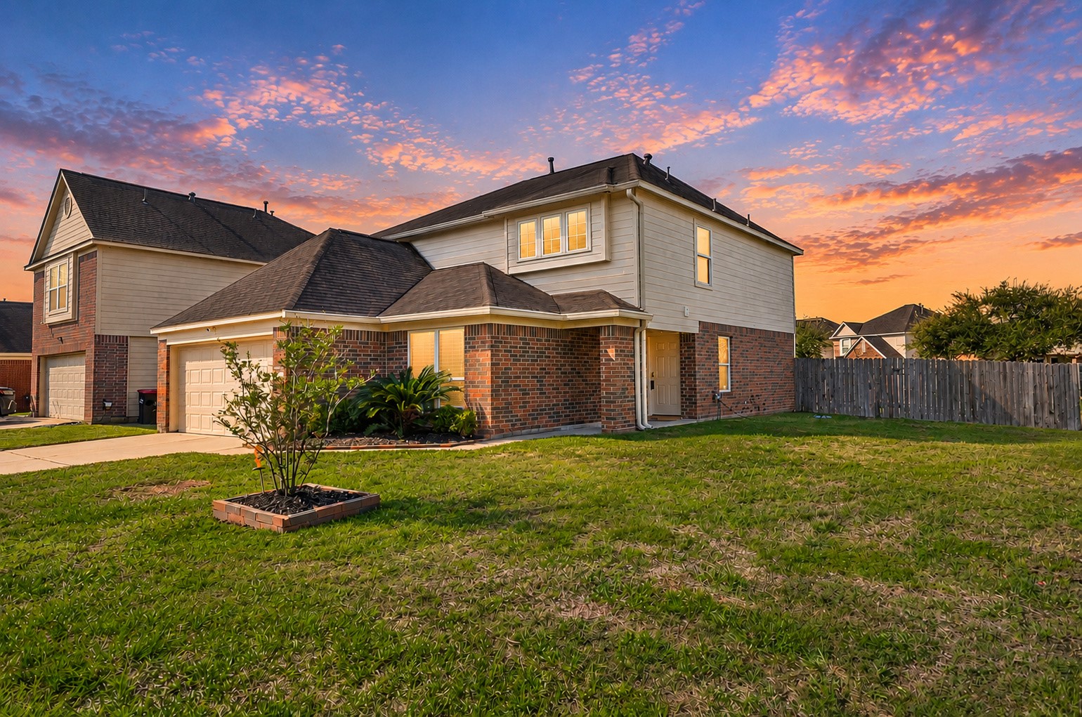 Beautiful two-story home situated on a spacious 7,791 sq. ft. corner lot in Ricewood Village.
