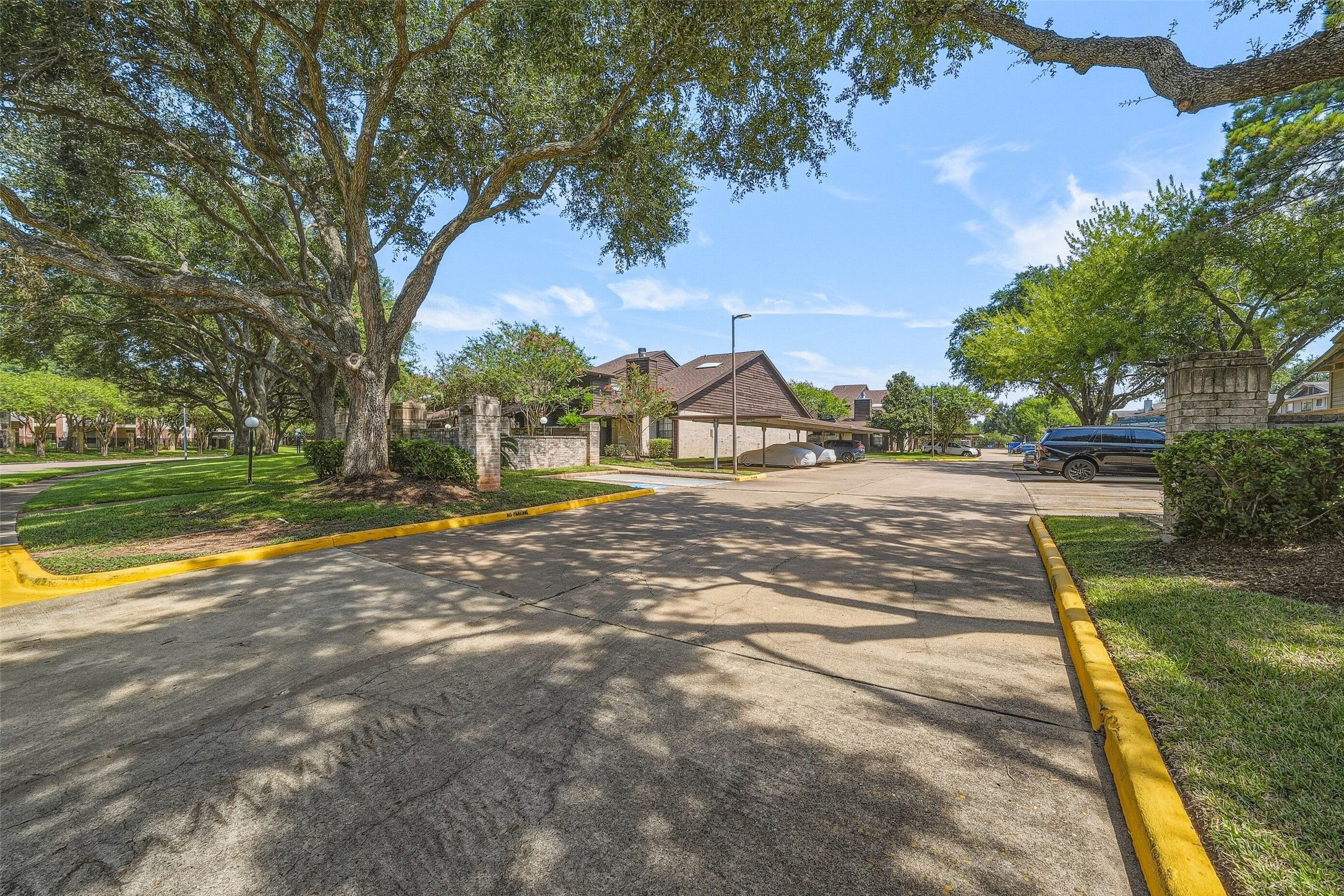 Entrance & parking spot close to condo