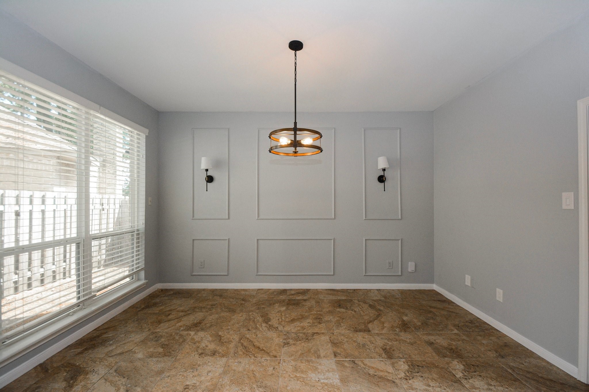 Formal Dining room with accented wall