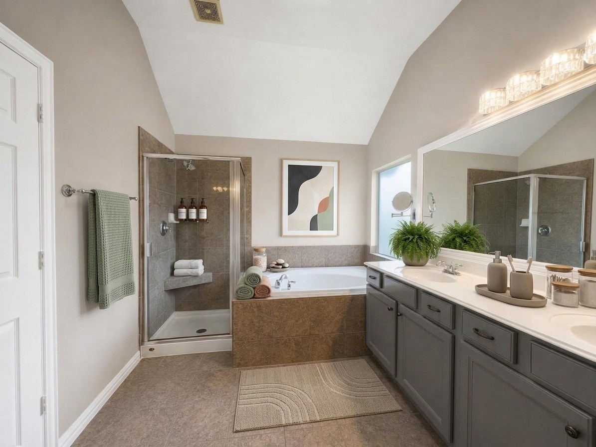Primary Bathroom - Virtually Staged
