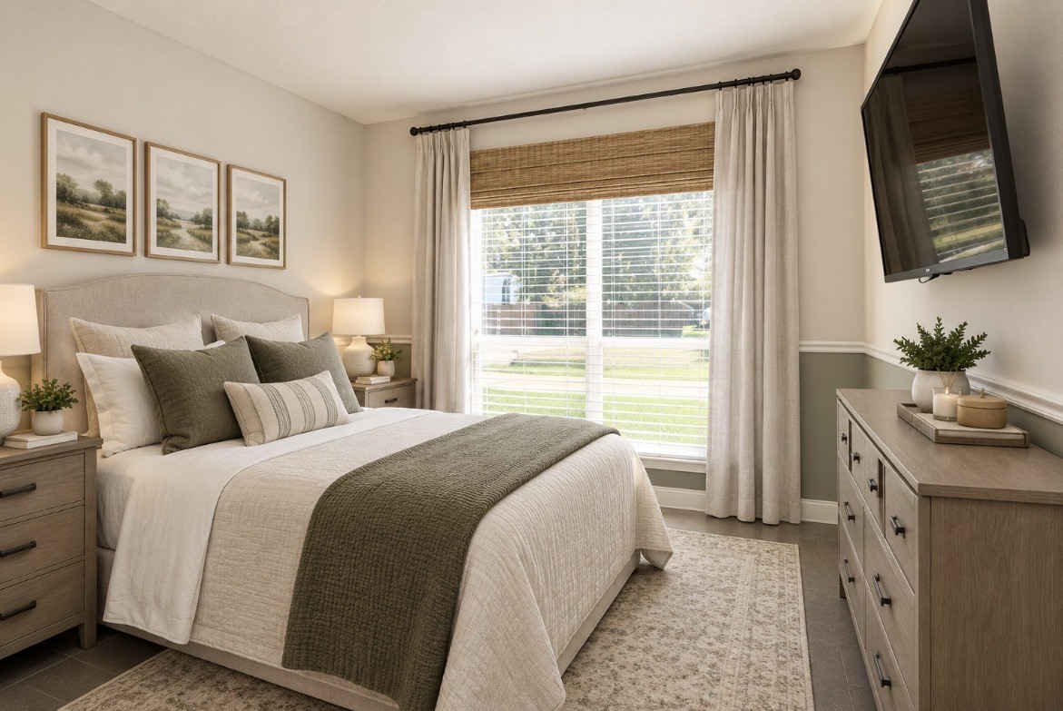 Virtually Staged Secondary Bedroom