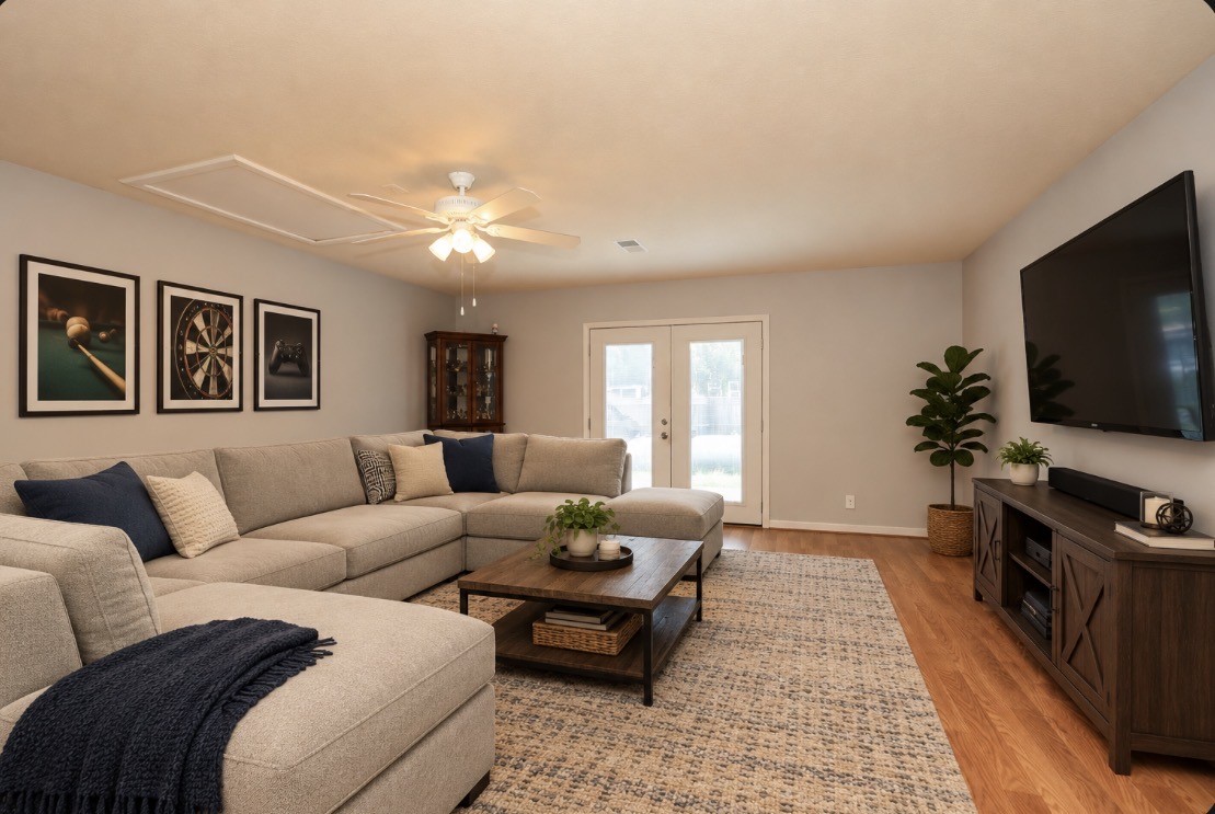 Virtually Staged Game Room