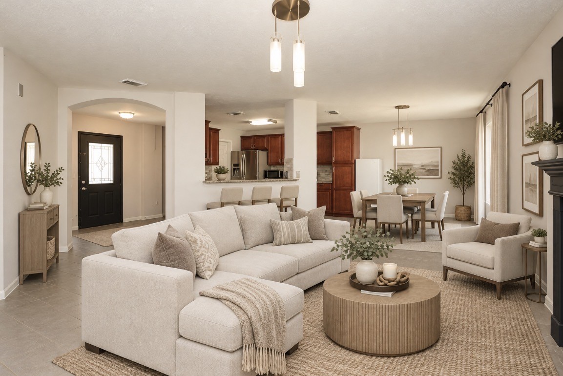 Virtually Staged Family Room