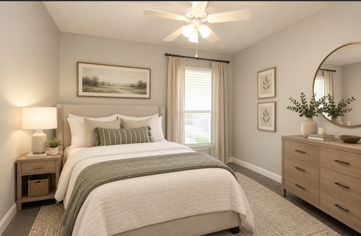 Virtually Staged Secondary Bedroom