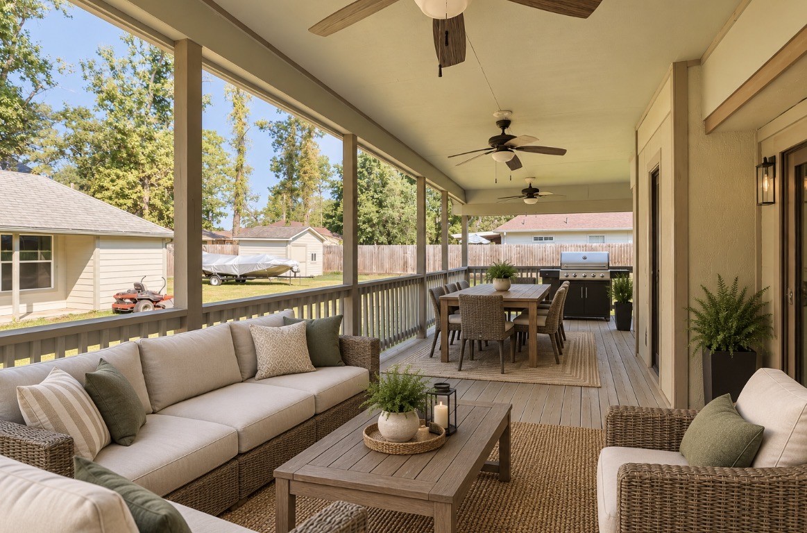 Virtually Staged Back Patio