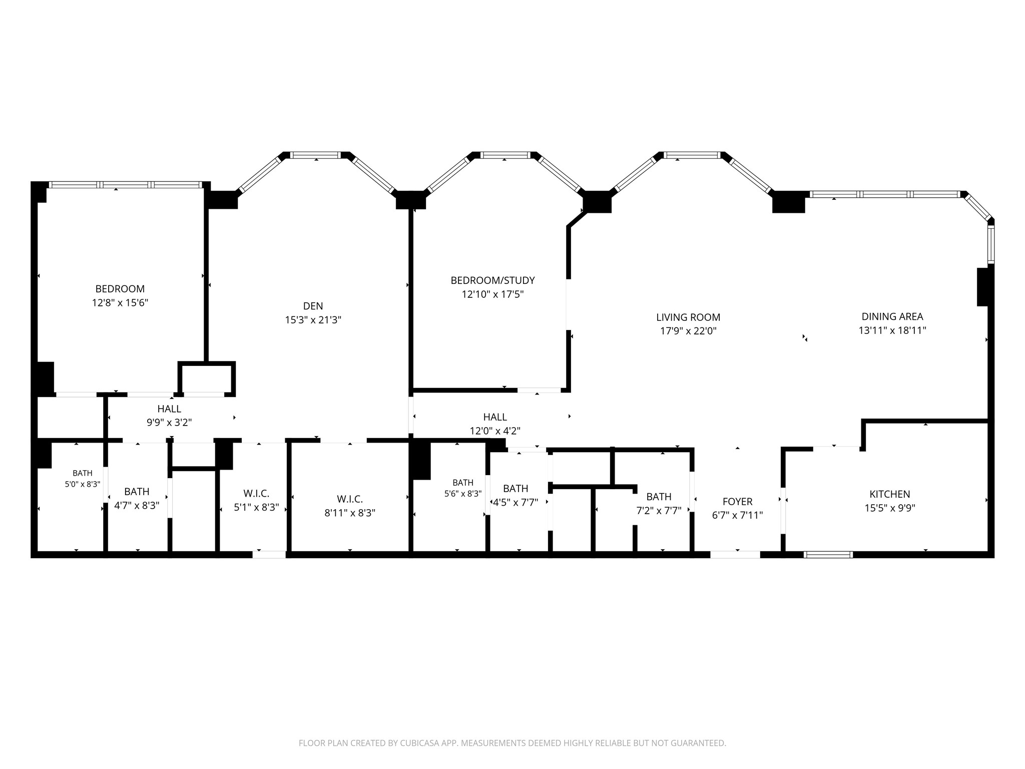 Unit 2606 offers 2,126 SF with 2 bedrooms, 3 baths and an additional den area. The floor plan highlights connected living and dining spaces, a separate kitchen and multiple storage areas, with flexibility to make the
residence your own.