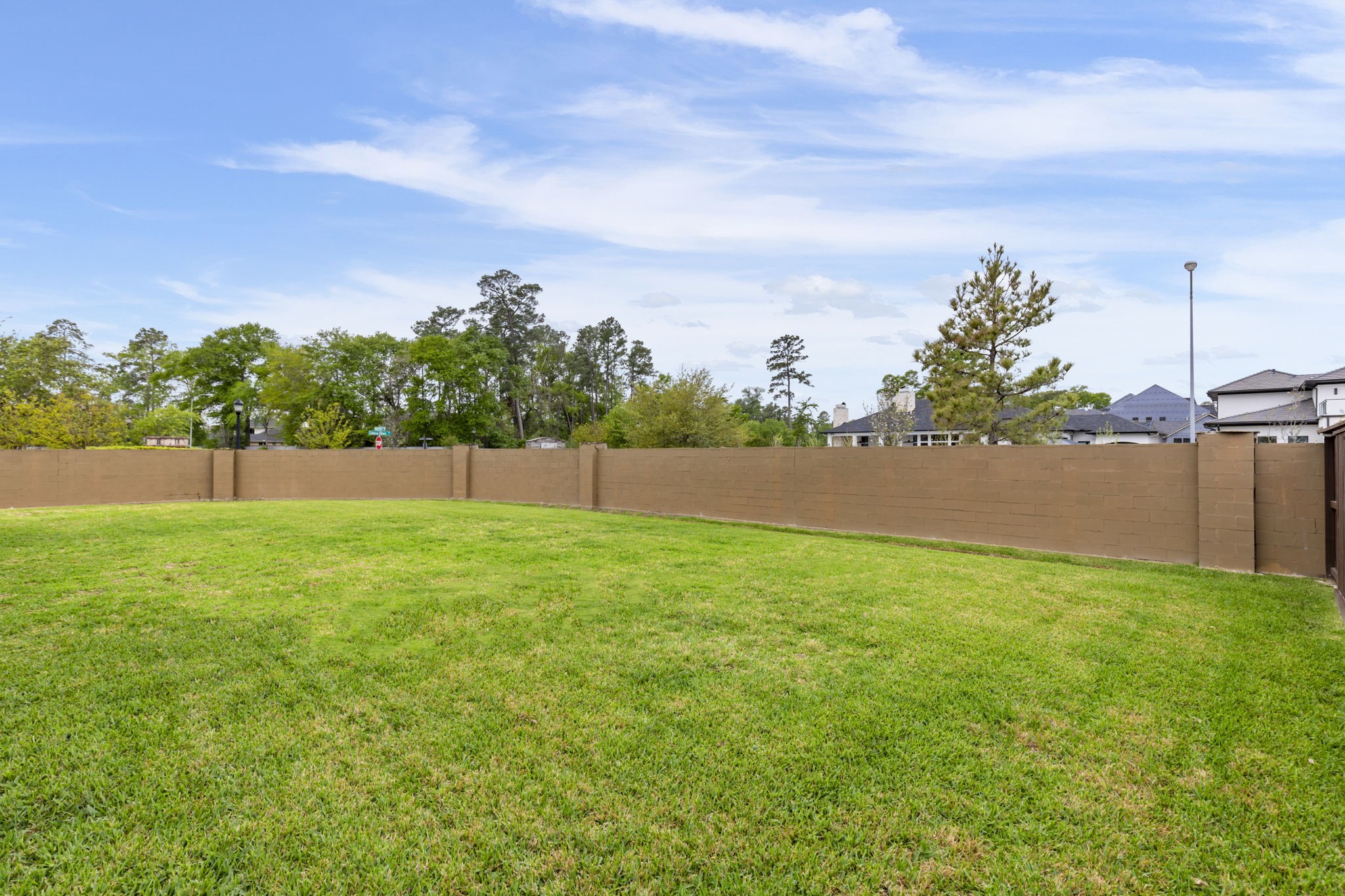Large back yard.
