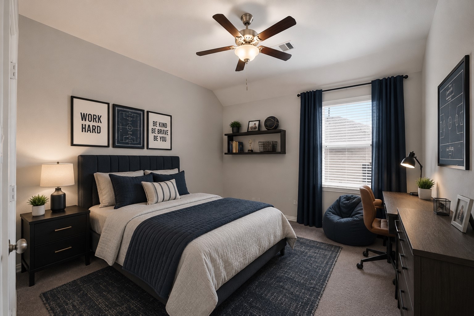 Secondary Bedroom Virtually Staged