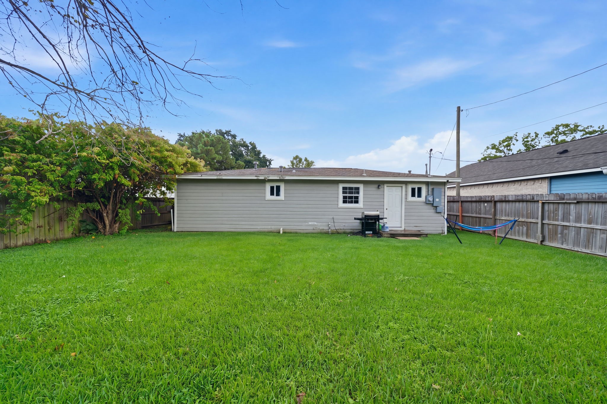 Large backyard