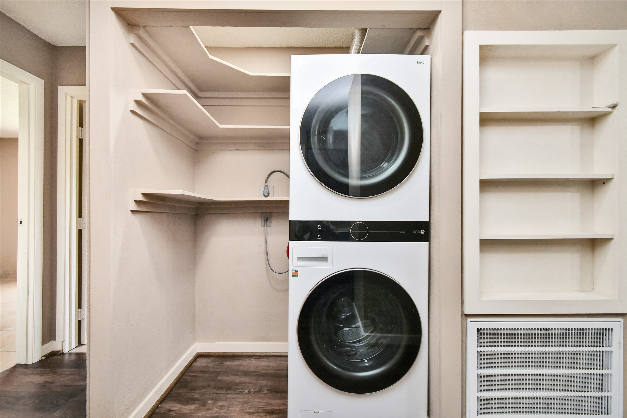 Modern Washer and Dryer are included