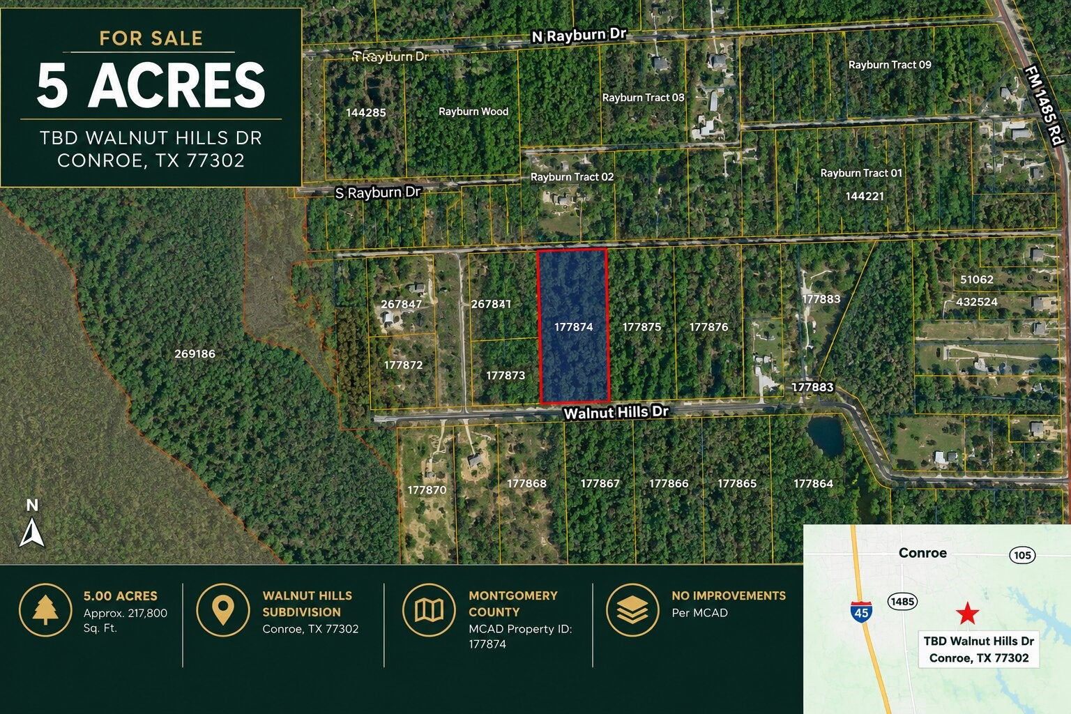 TBD Walnut Hills Drive, Conroe, TX 77302