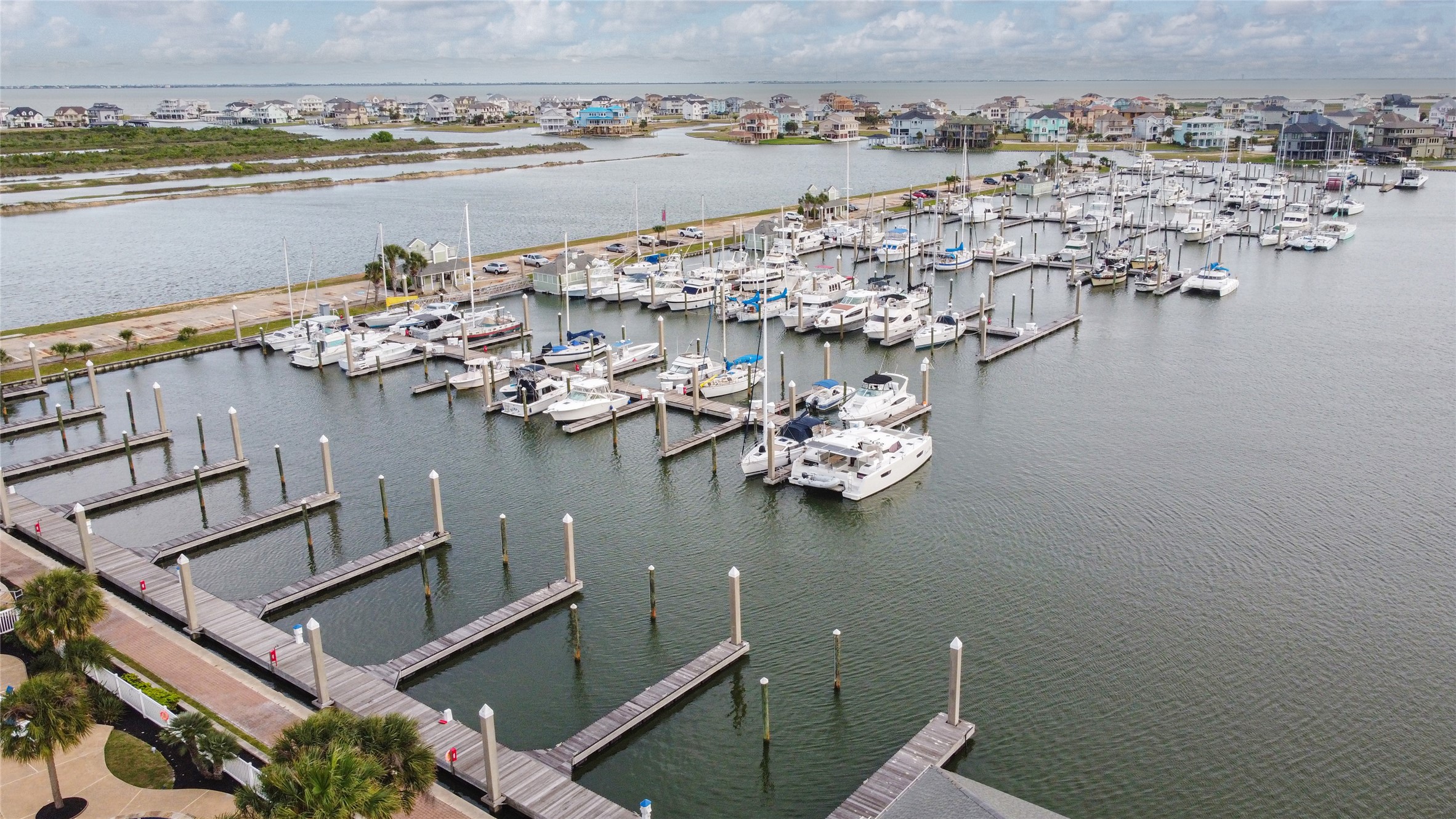 A view of the 156 slip neighborhood marina