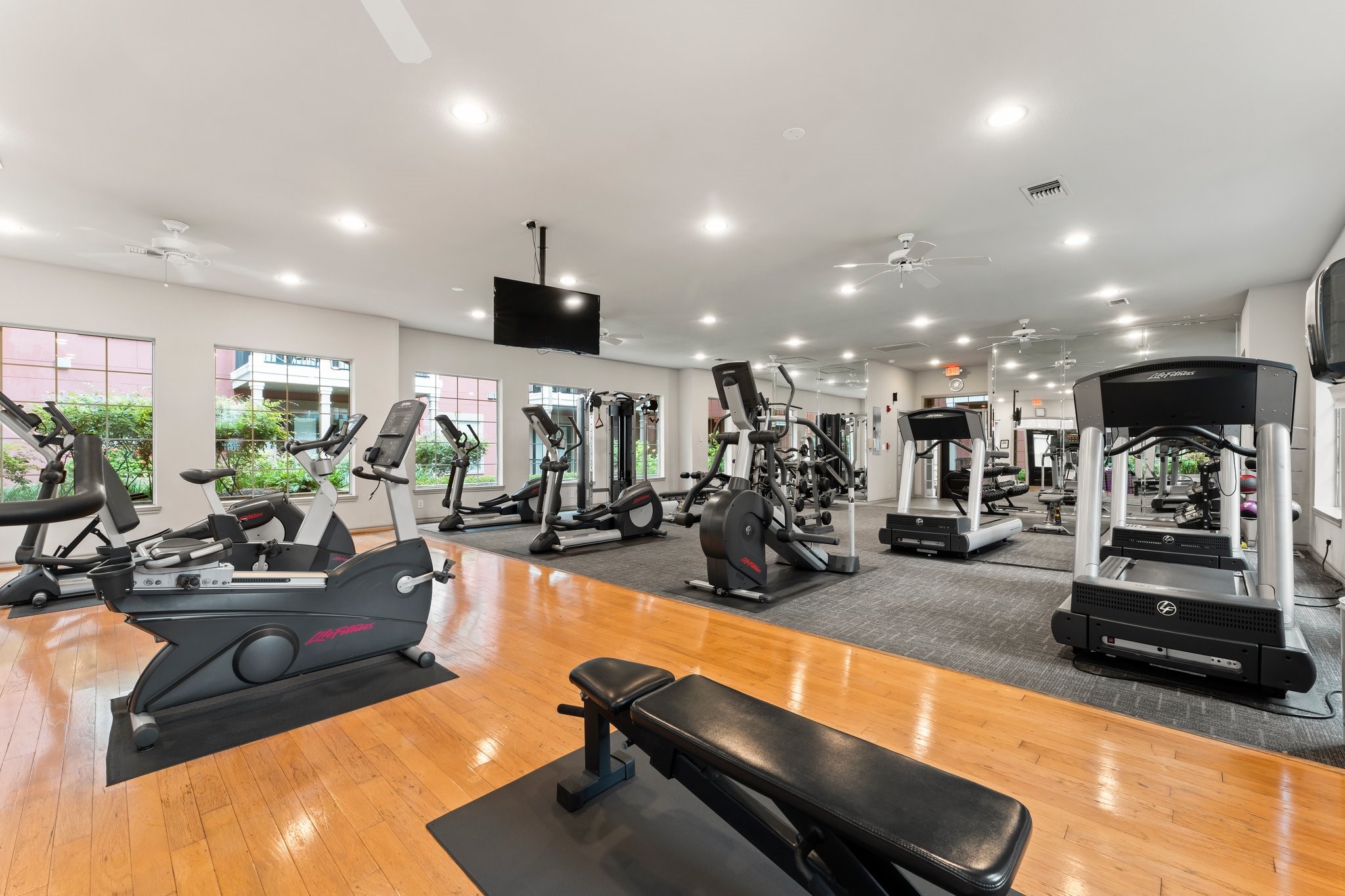 View of the fitness center.