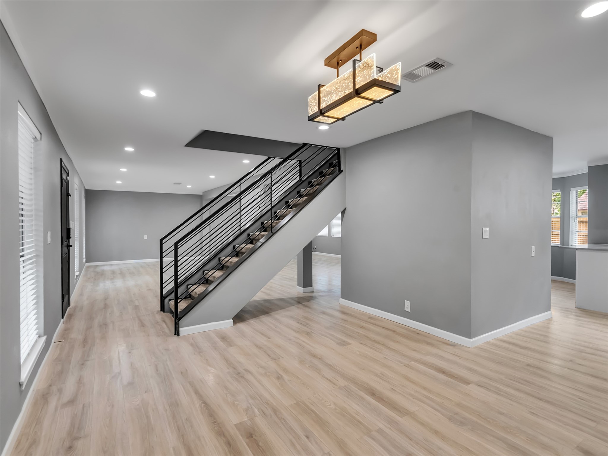 This space could serve as a dining room or office nook.