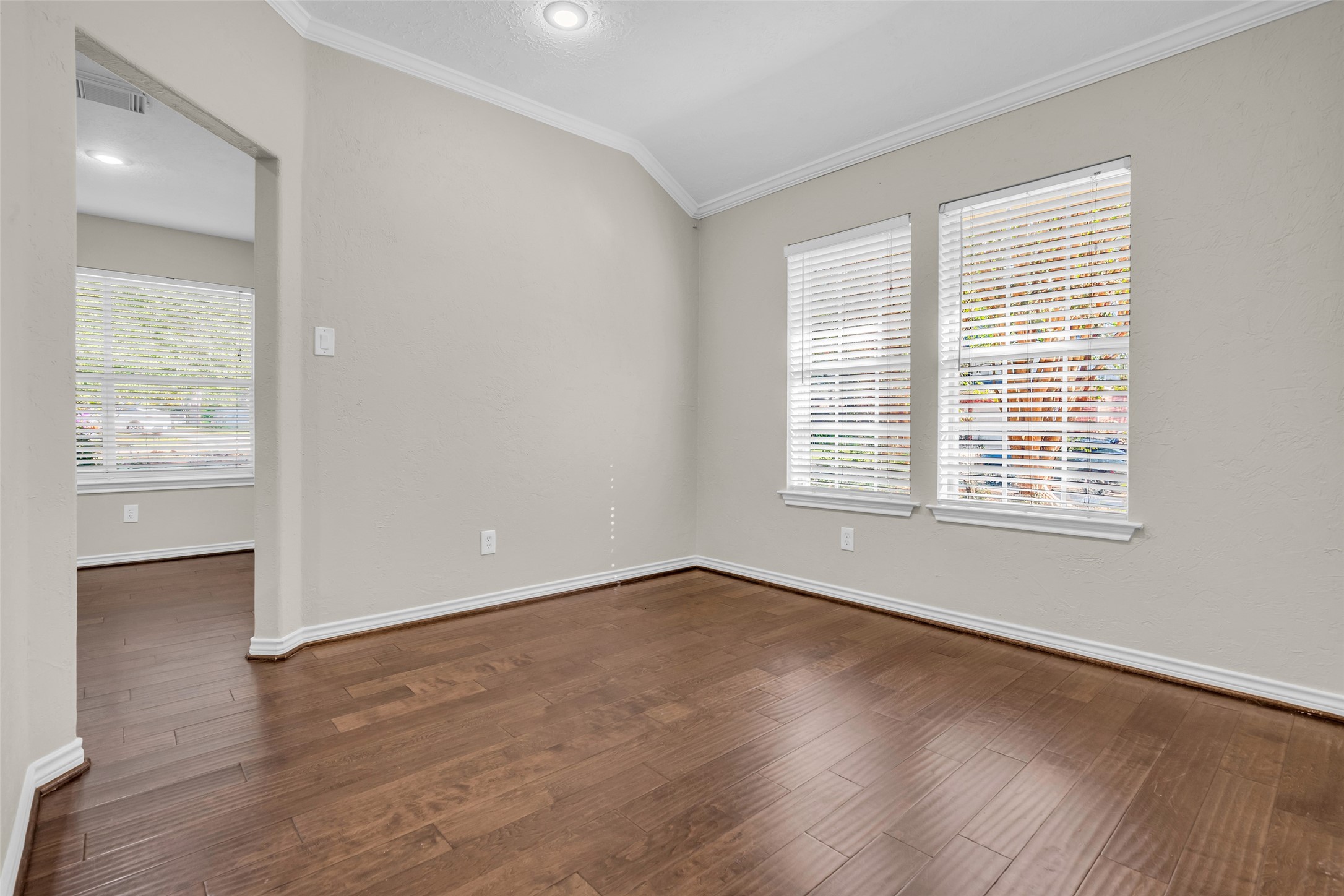Bright and inviting dining room offers a seamless flow into the breakfast nook.