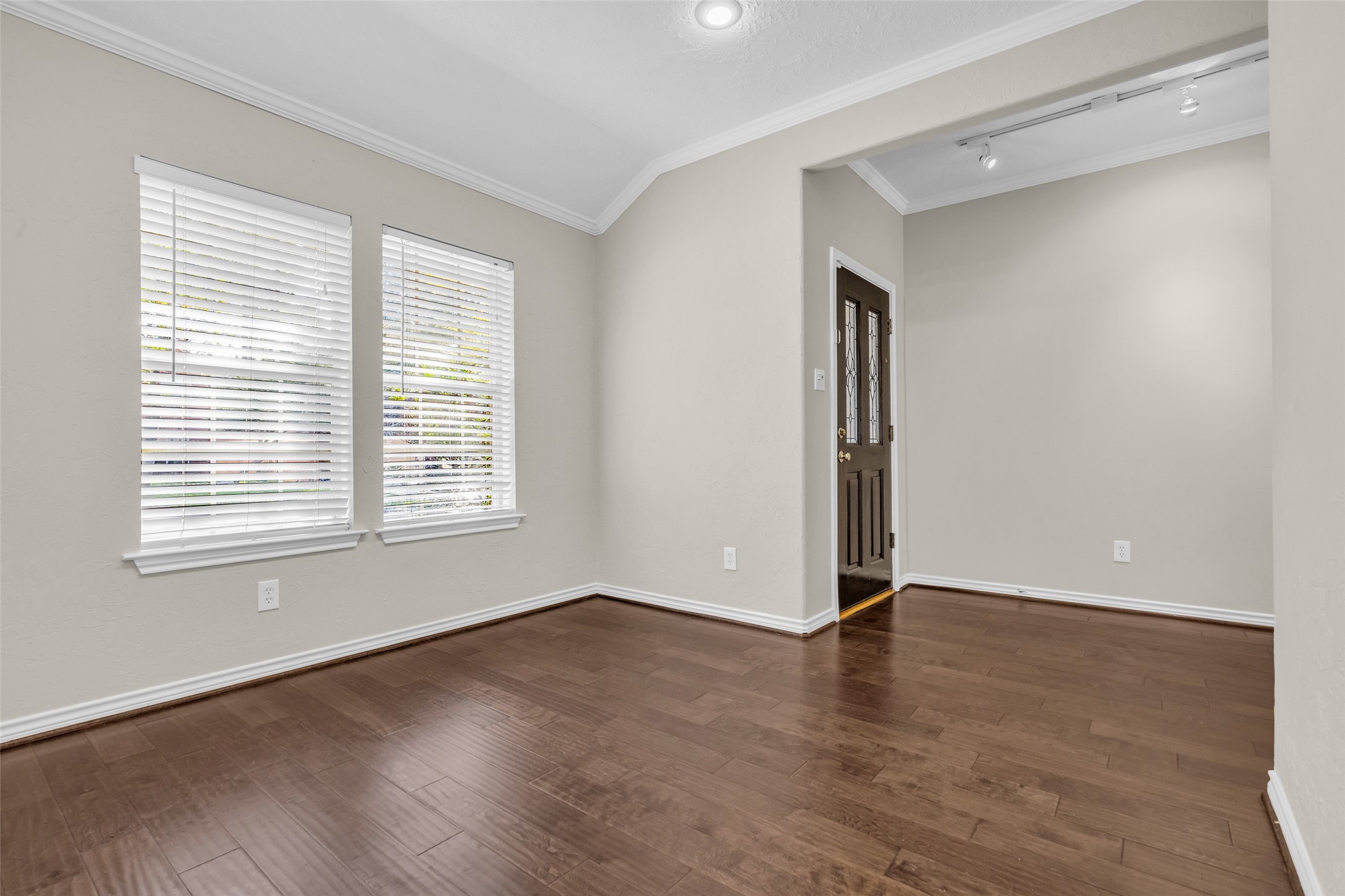 Spacious dining room located just inside the entrance.