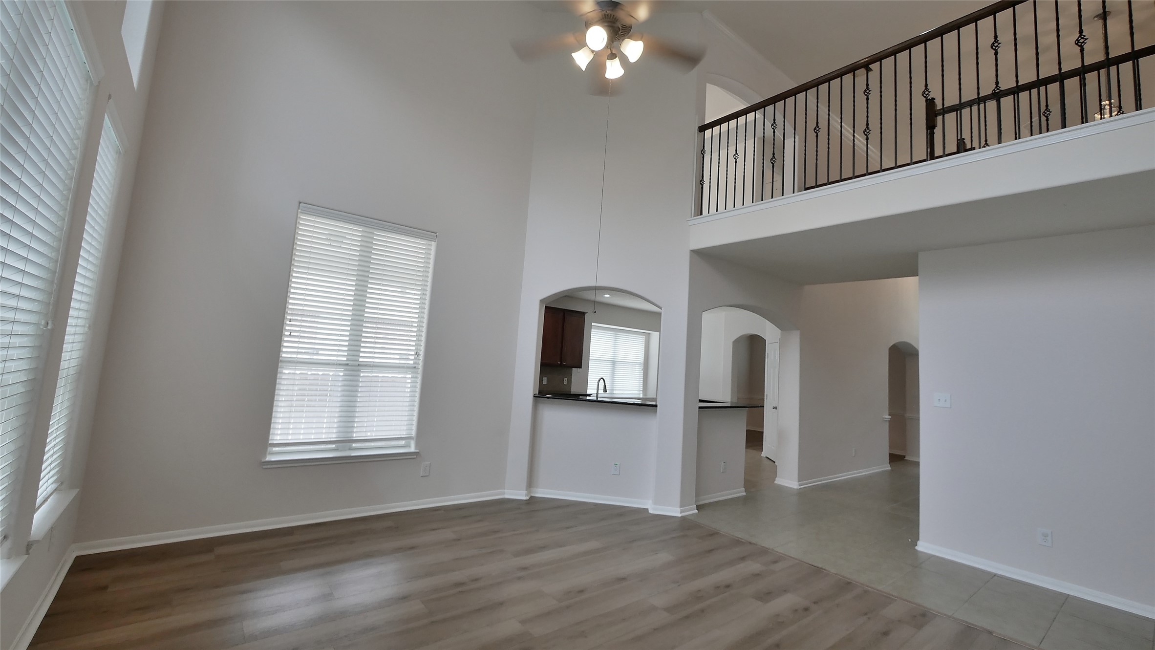 View of the Family Room with high ceilings