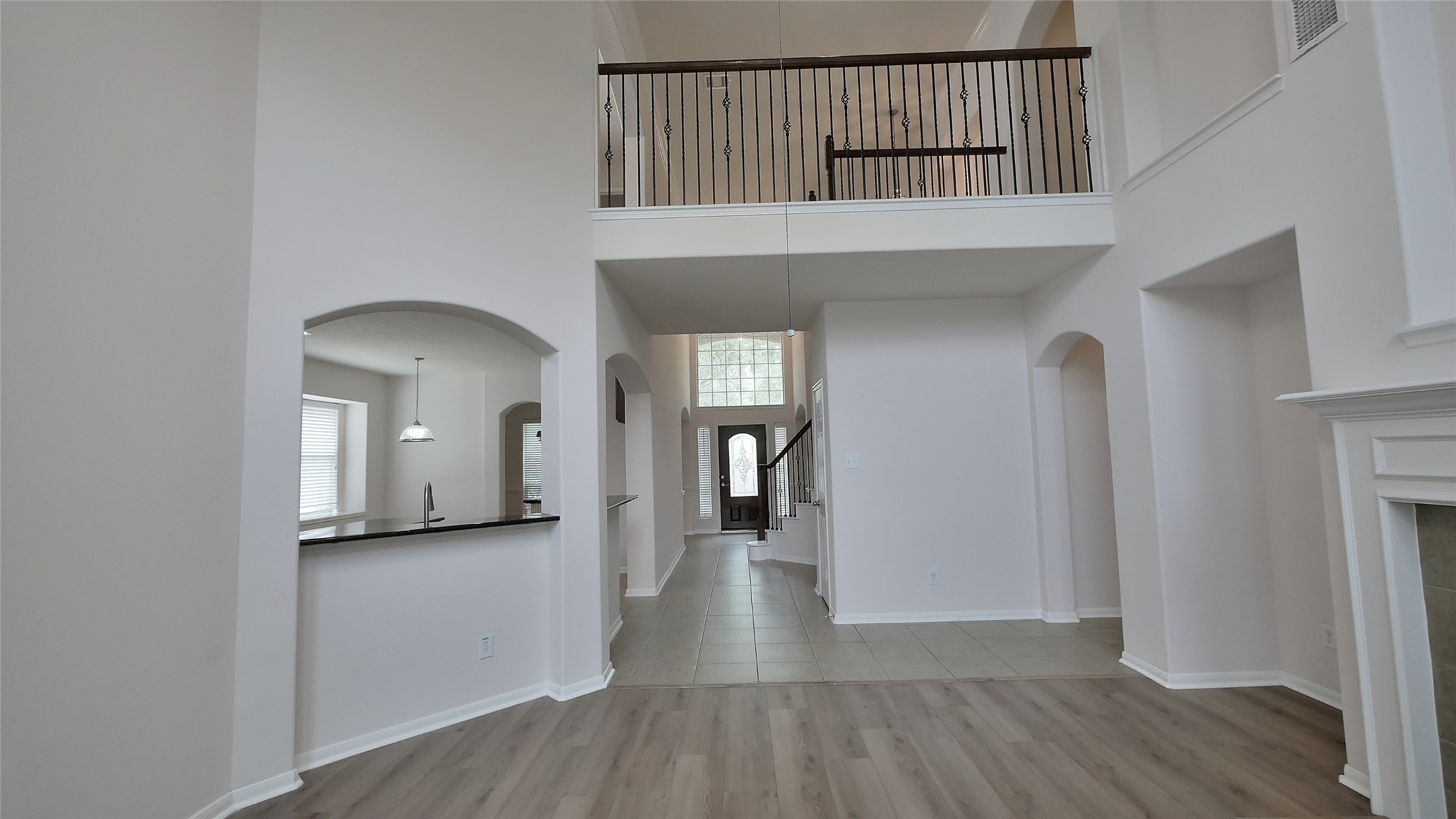 from the family room thru the rest of the house