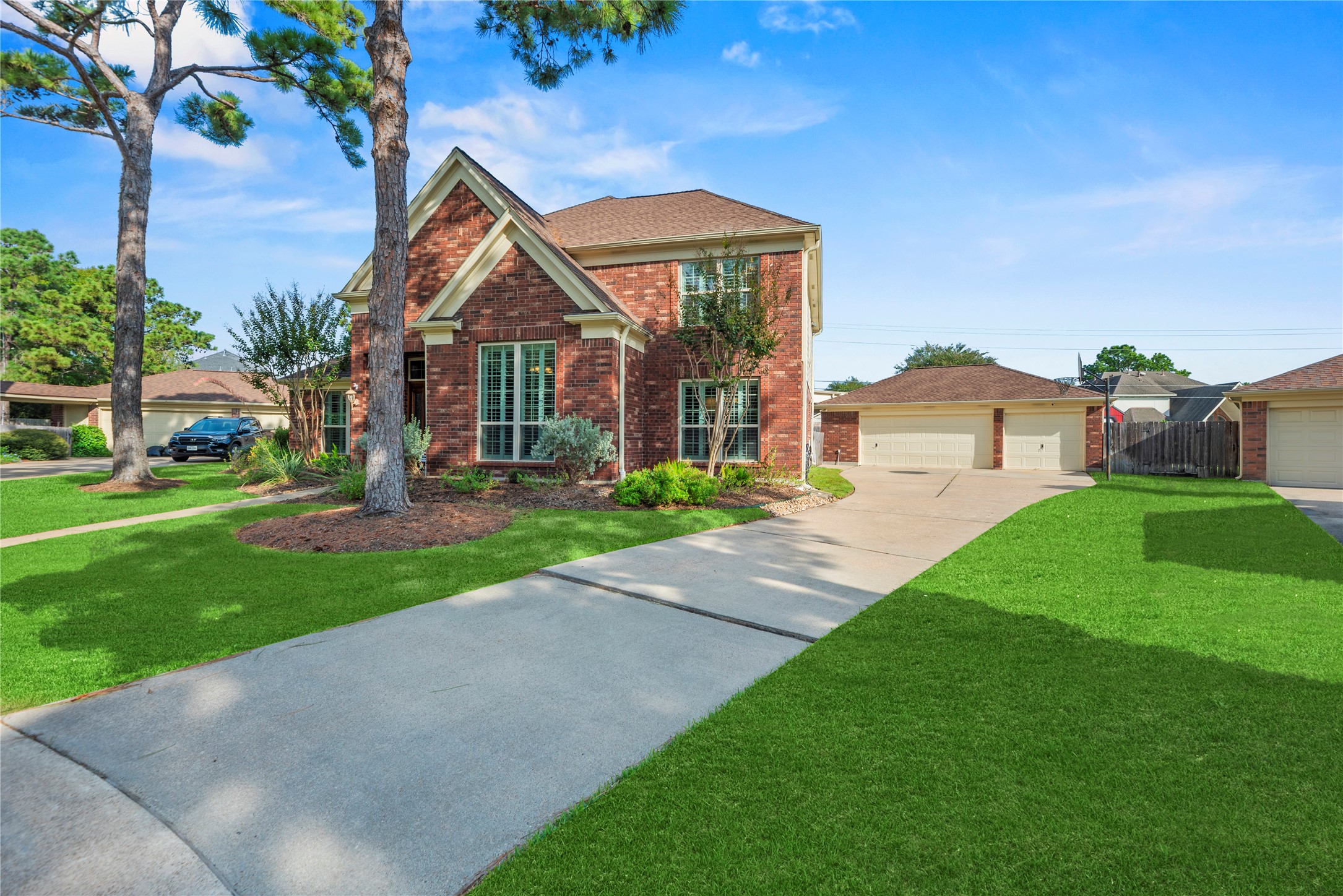 3-car detached garage and long driveway provide plenty of parking.