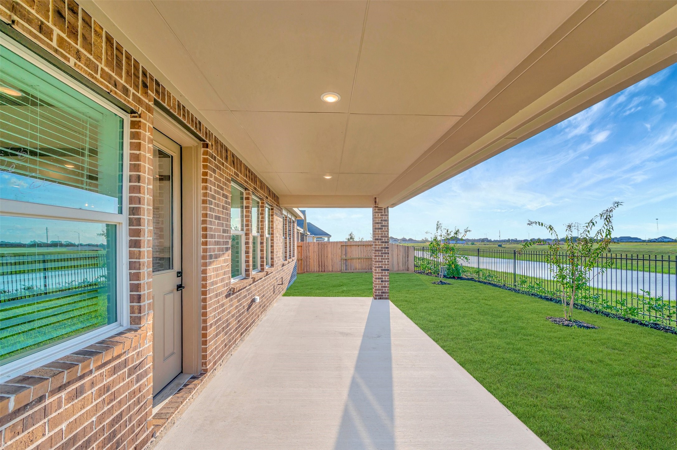 Relax outdoors on the covered patio