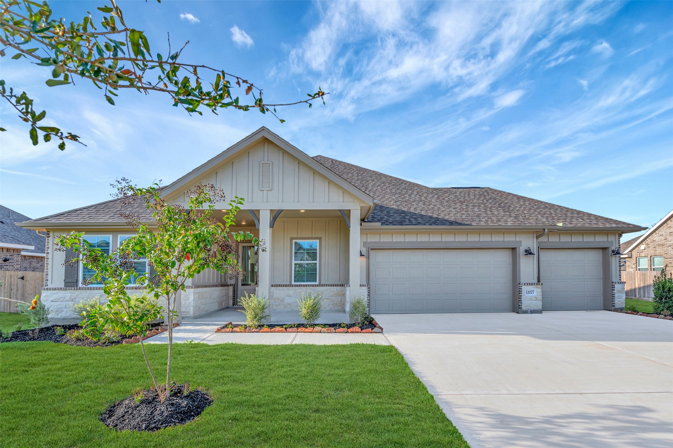 Lovely Aegean home design by K. Hovnanian Homes with elevation TA in beautiful Grand Oaks.