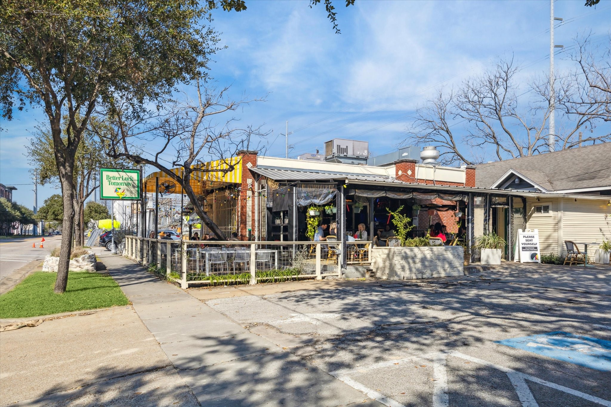 Better Luck Tomorrow is a Heights neighborhood favorite, known for creative cocktails, an approachable food menu and a lively patio that makes it an easy go to for happy hour or a casual night out.