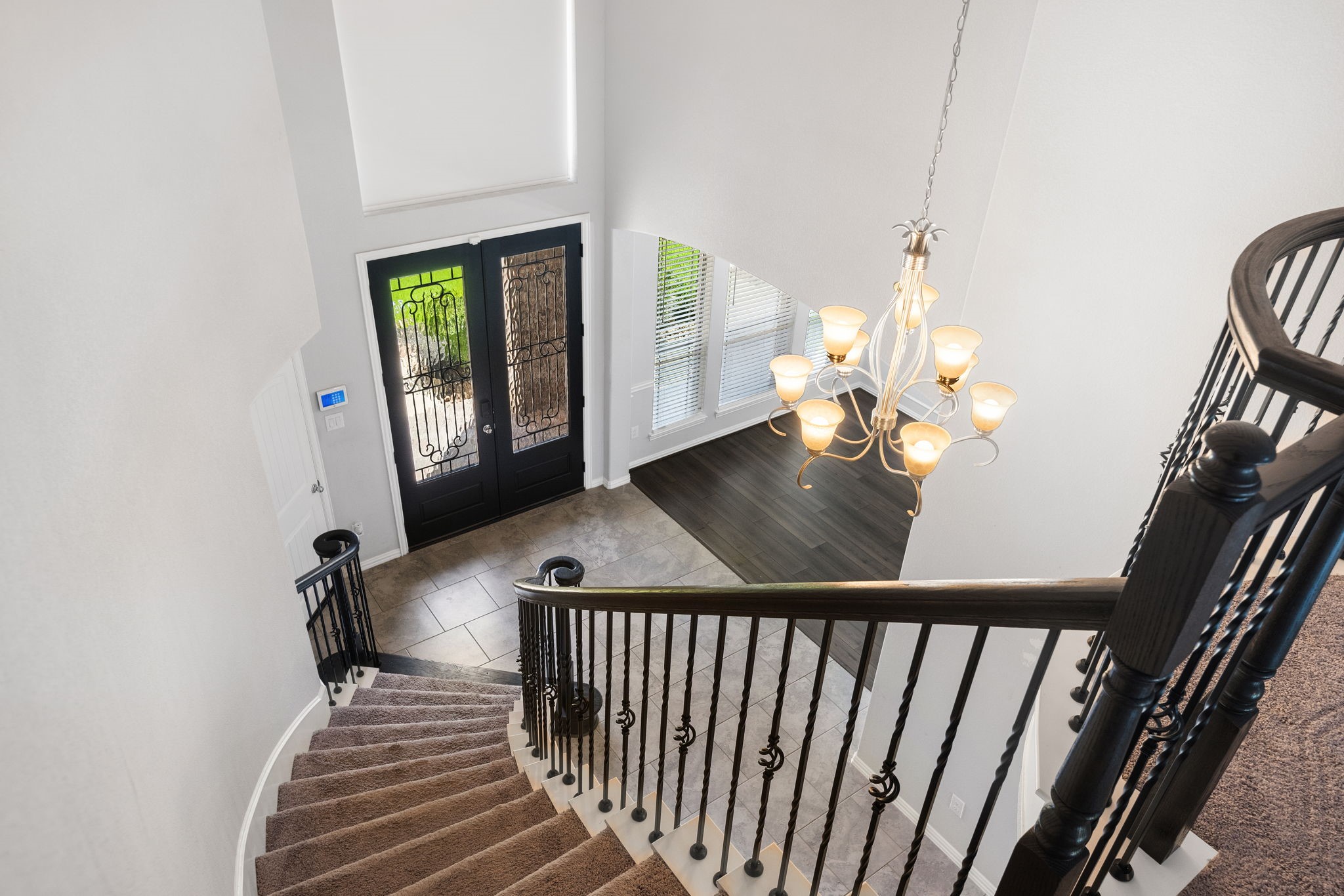 Front door entry from upstairs.