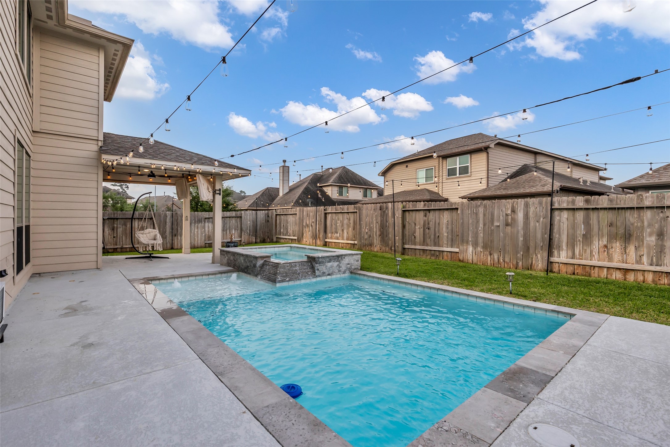 Backyard Pool view.