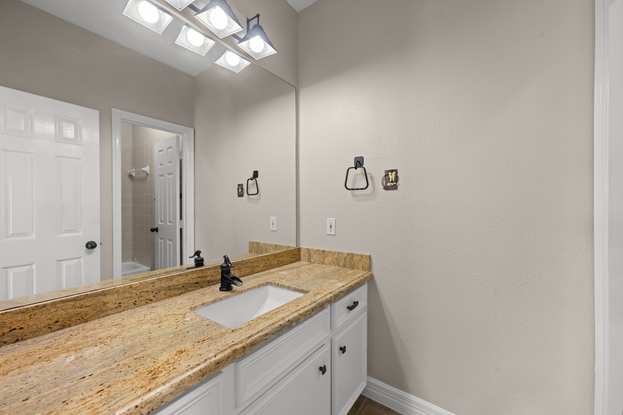 guest bathroom from hallway