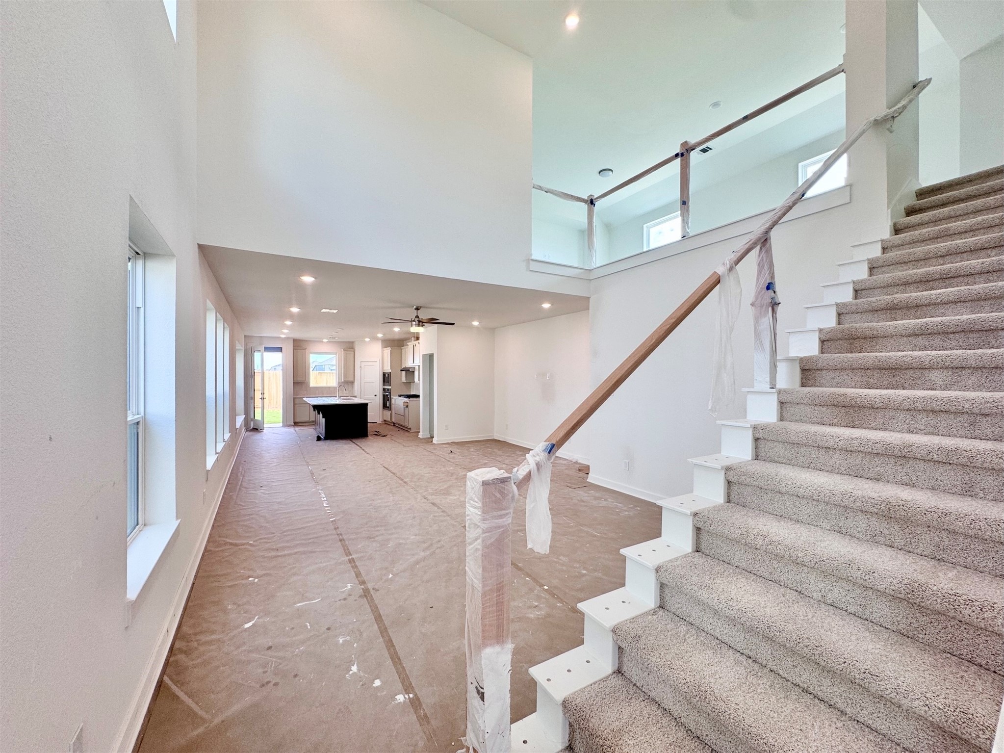 The stairs are a comfortable place to tie your shoes as you and your guests enter and exit your home.