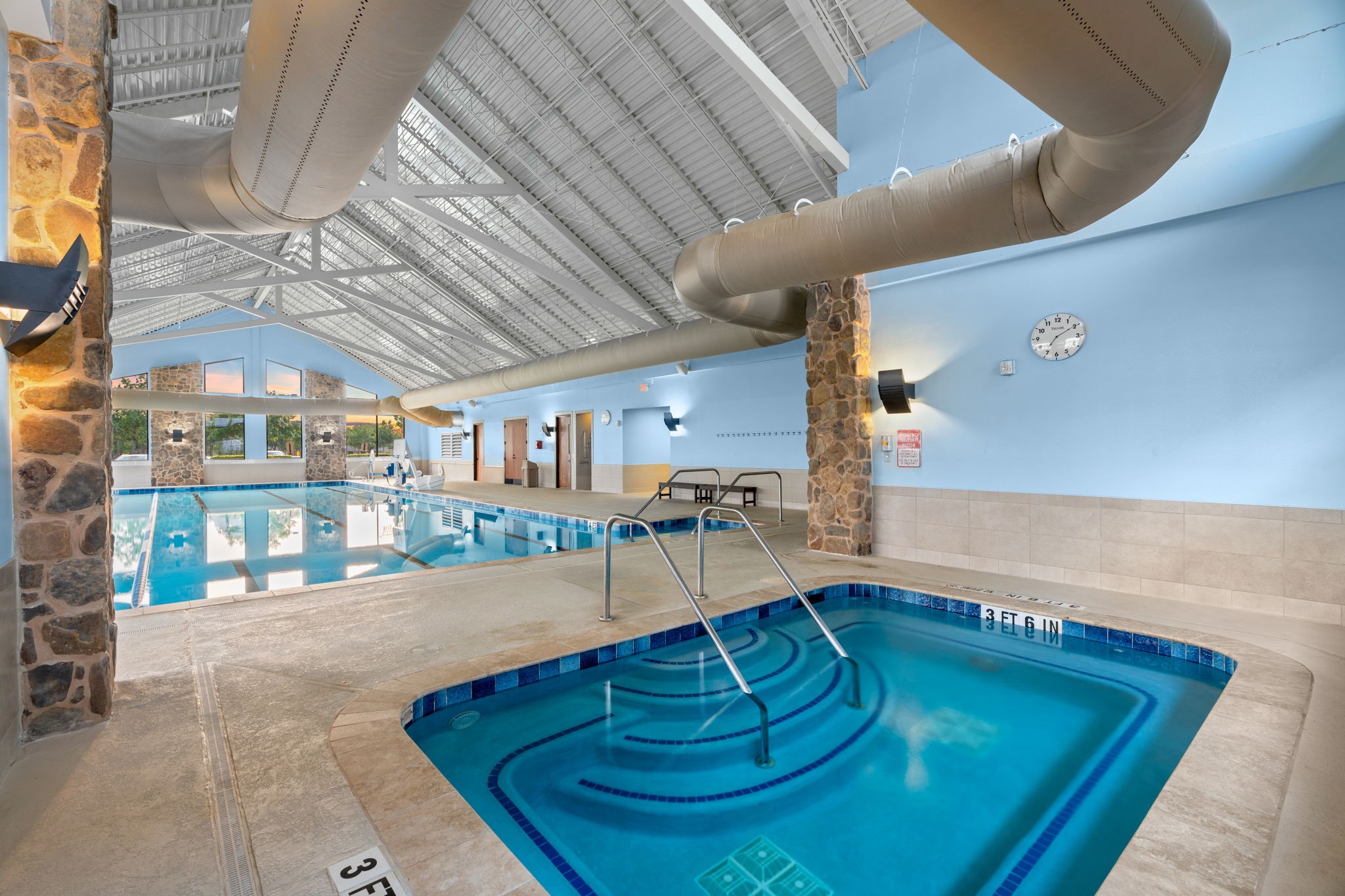 Relax, unwind & soak your cares away in the Lakehouse's inviting indoor hot tub  a little slice of paradise!