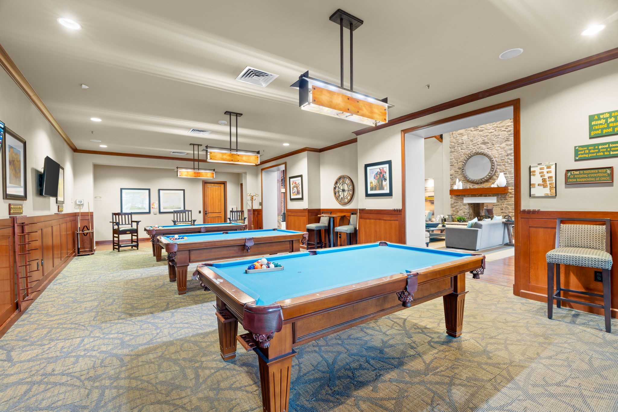 Rack 'em up! Enjoy a friendly game of billiards at the Lakehouse  where a little competition, plenty of laughter & great friendships are always in play!