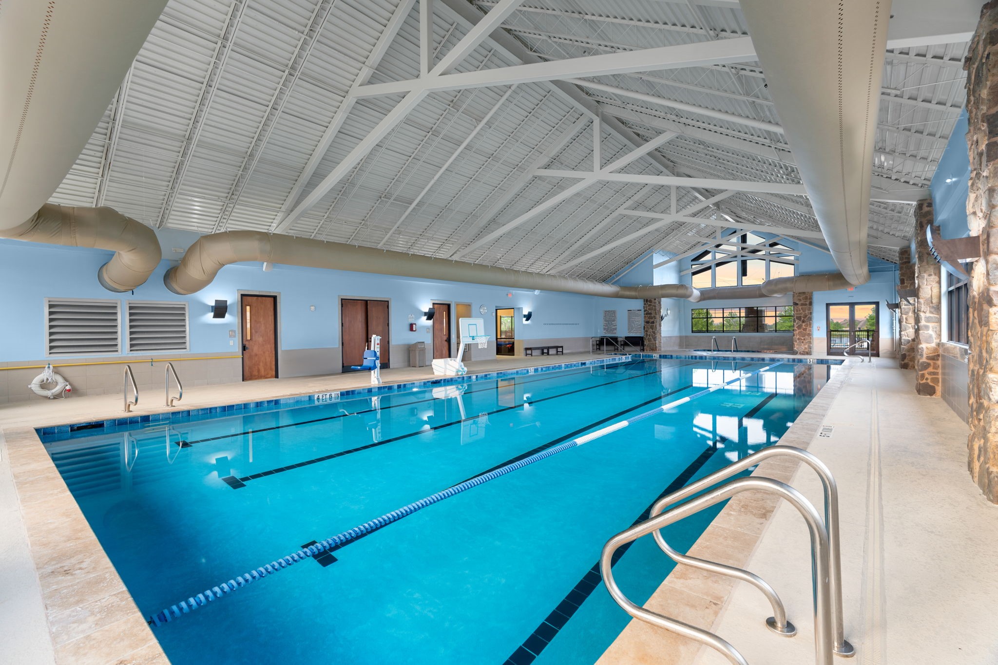 Luxuriate in the Lakehouse's beautiful heated indoor pool! Enjoy year-round swimming, water aerobics or a refreshing dip any time of year!