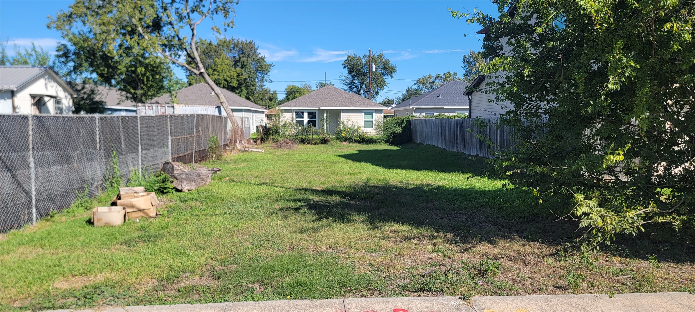 Front of lot