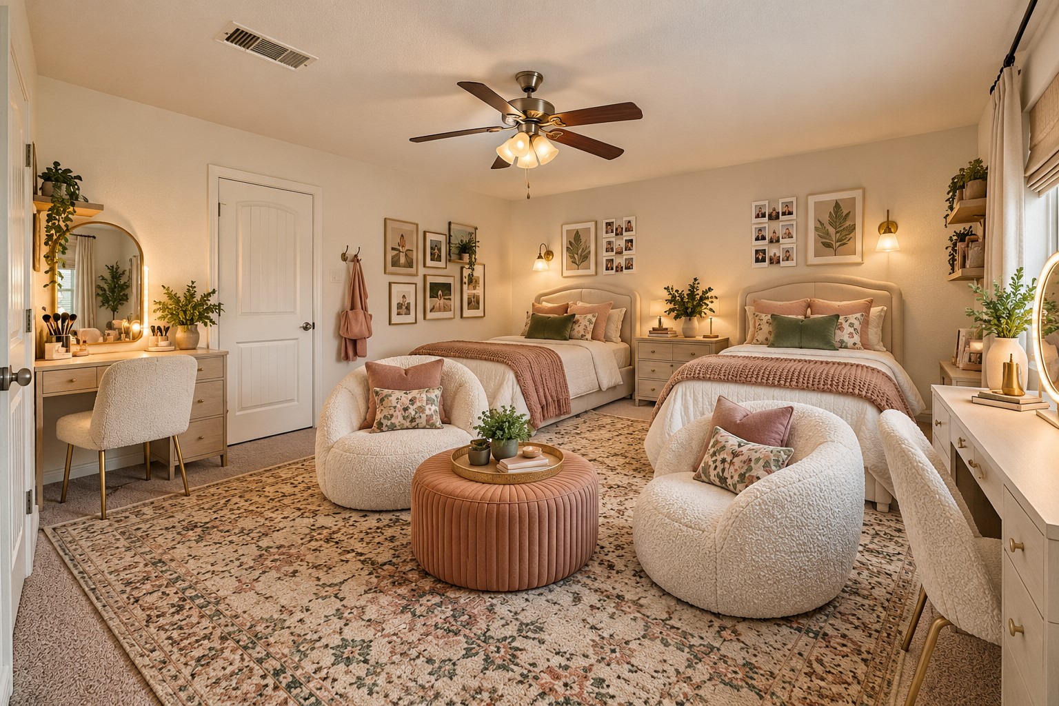 *This photo is digitally staged to show the potential of this fourth oversized bedroom upstairs! You could used it as a bedroom or a media room.*
