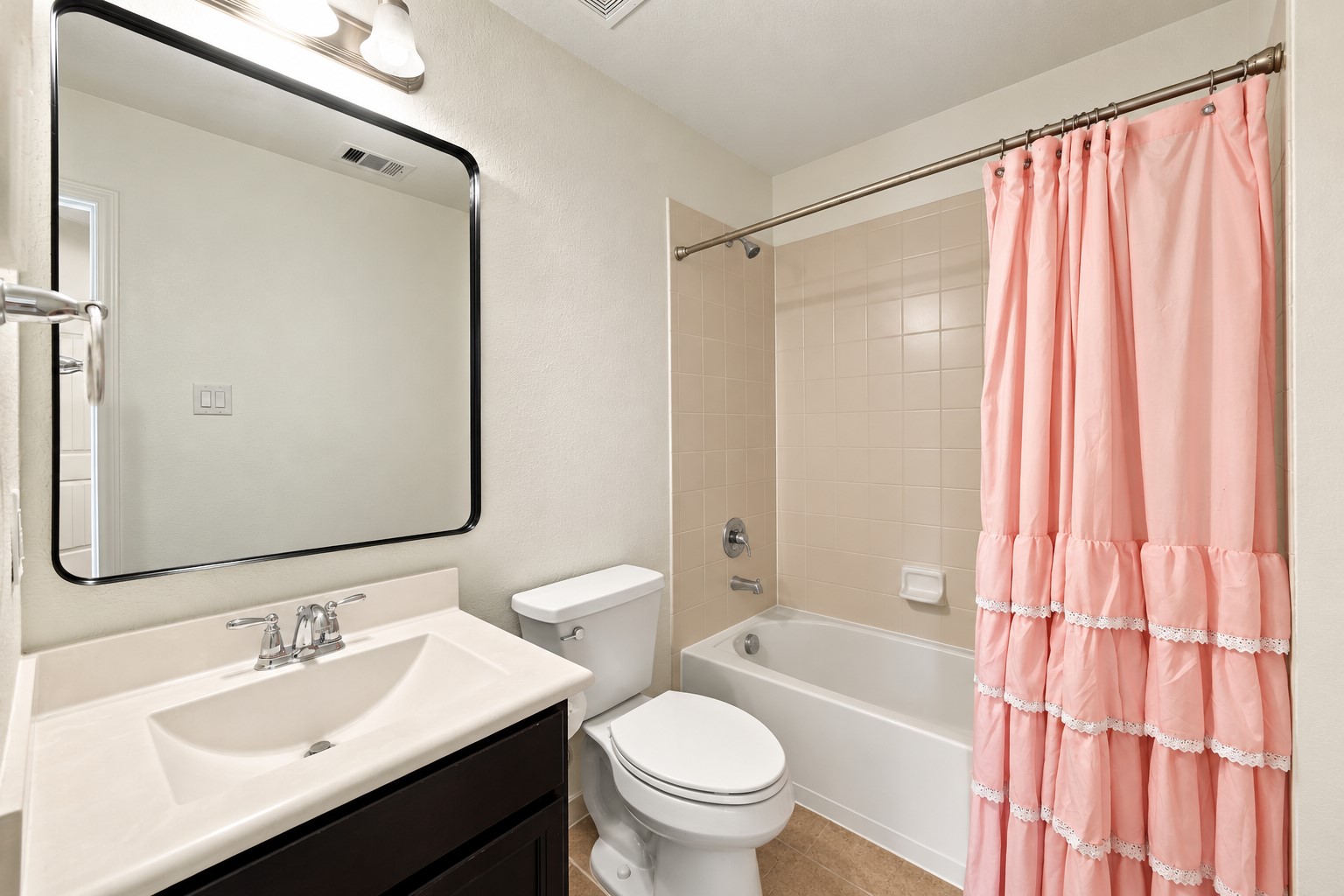Full bath upstairs for the Game Room and Fourth Bedroom.
