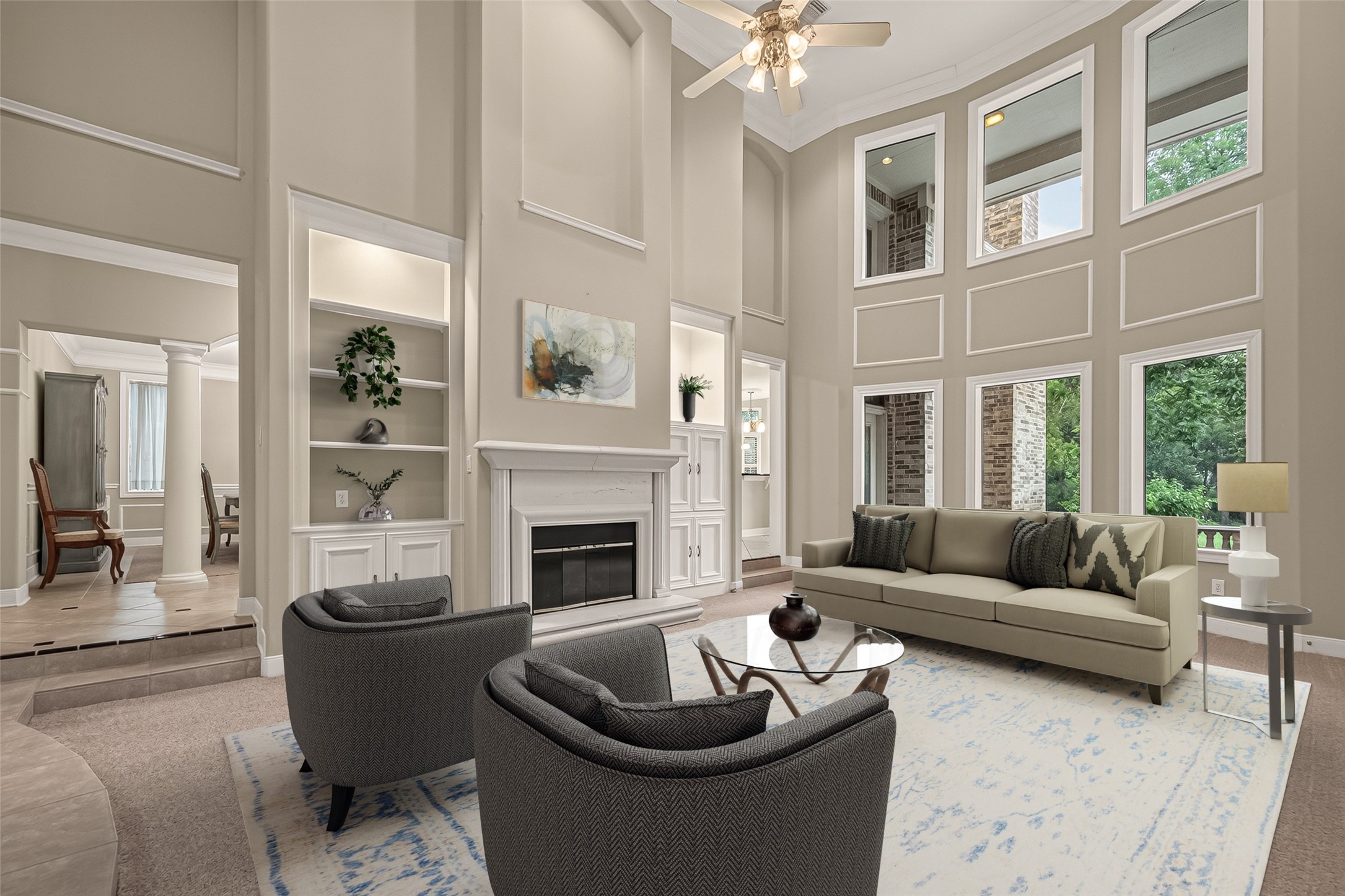 Formal Living Room Virtually Staged