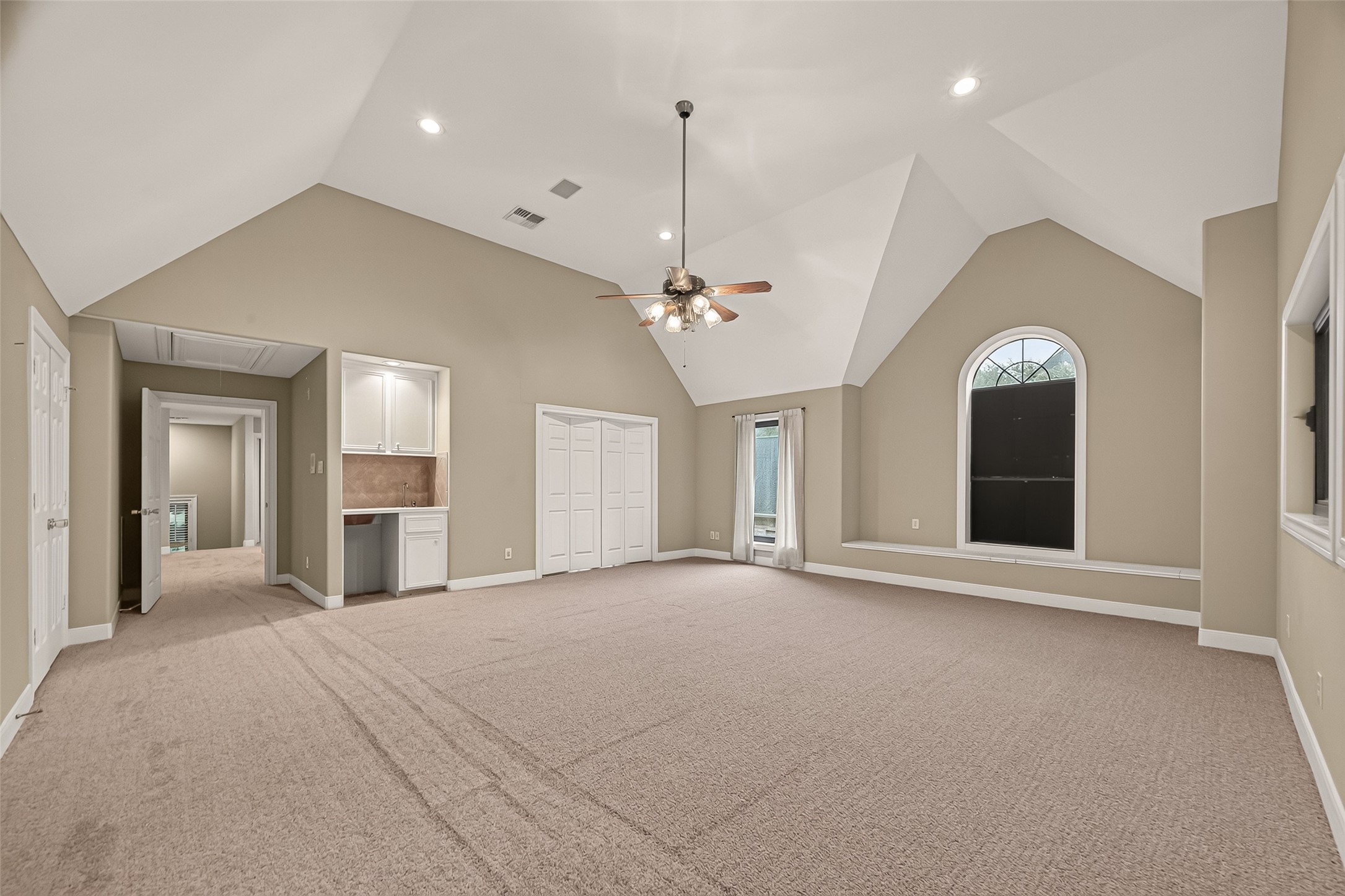 One of three large bedrooms on the second floor.