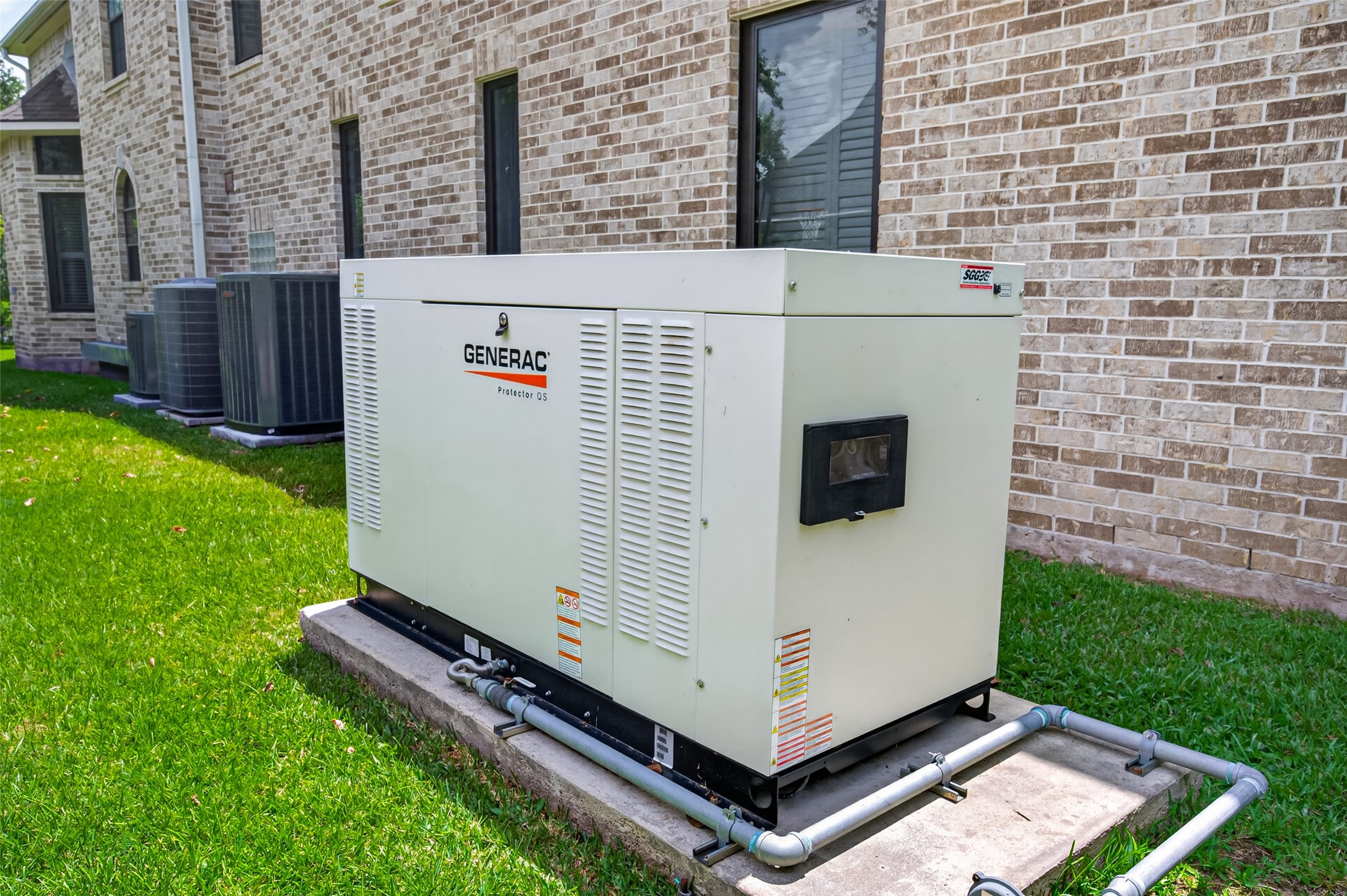This whole house generator runs the entire house when needed.