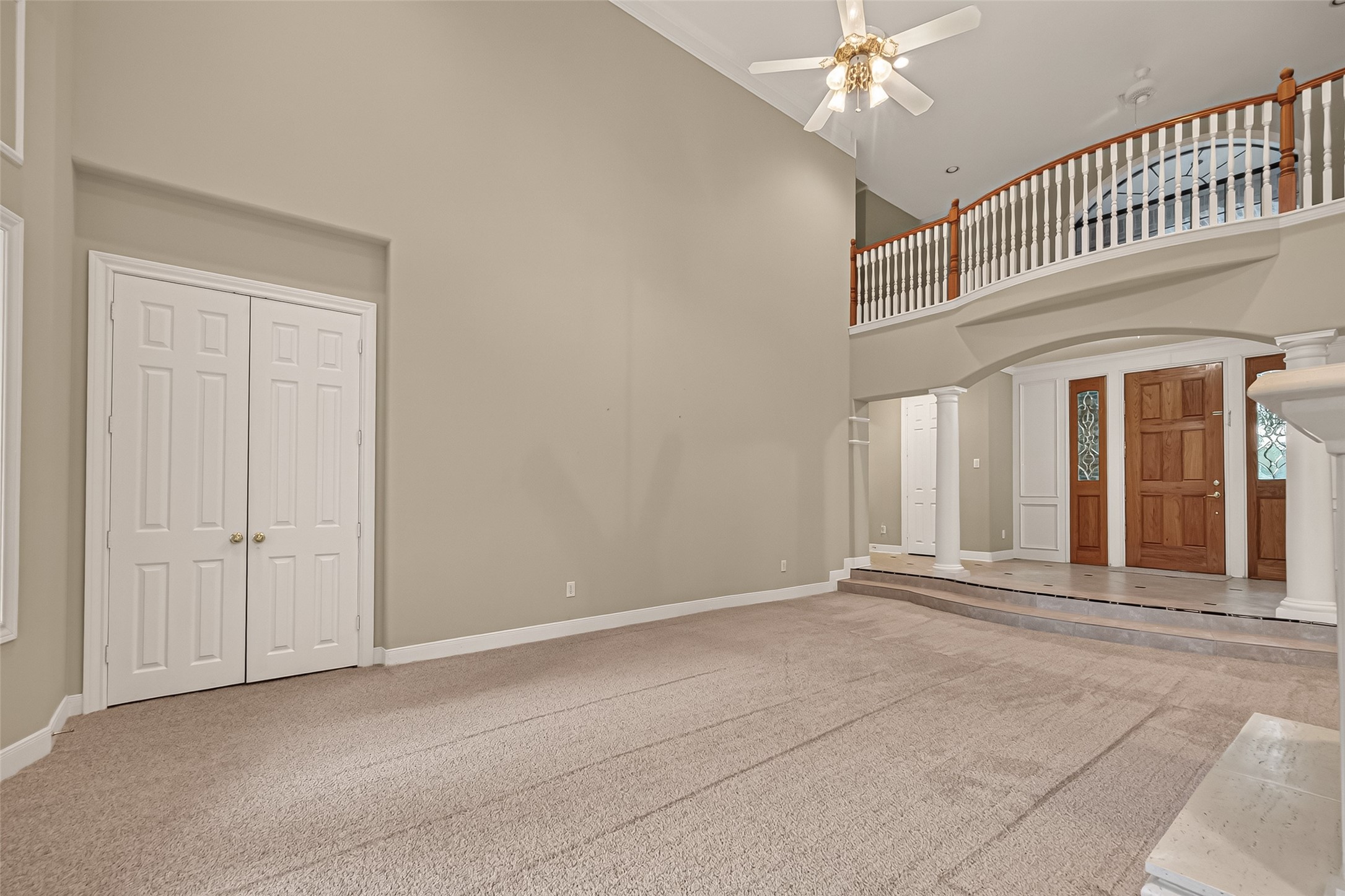 This view of the Formal Living Room shows the "Christmas Tree Closet"