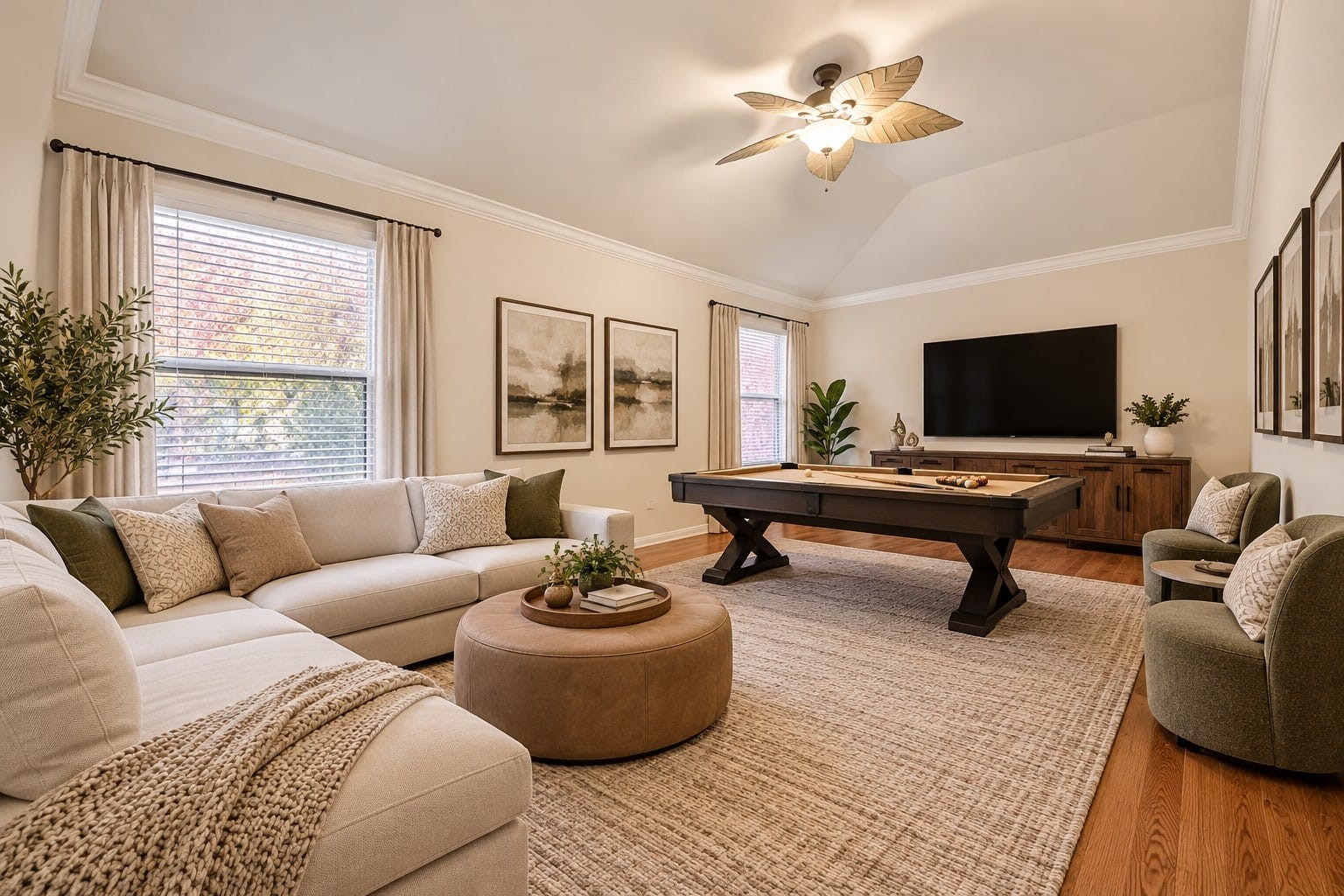 View of the game room