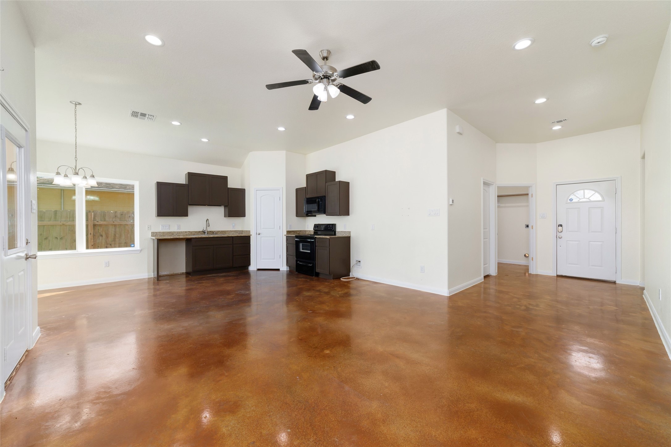Open kitchen/living combo view