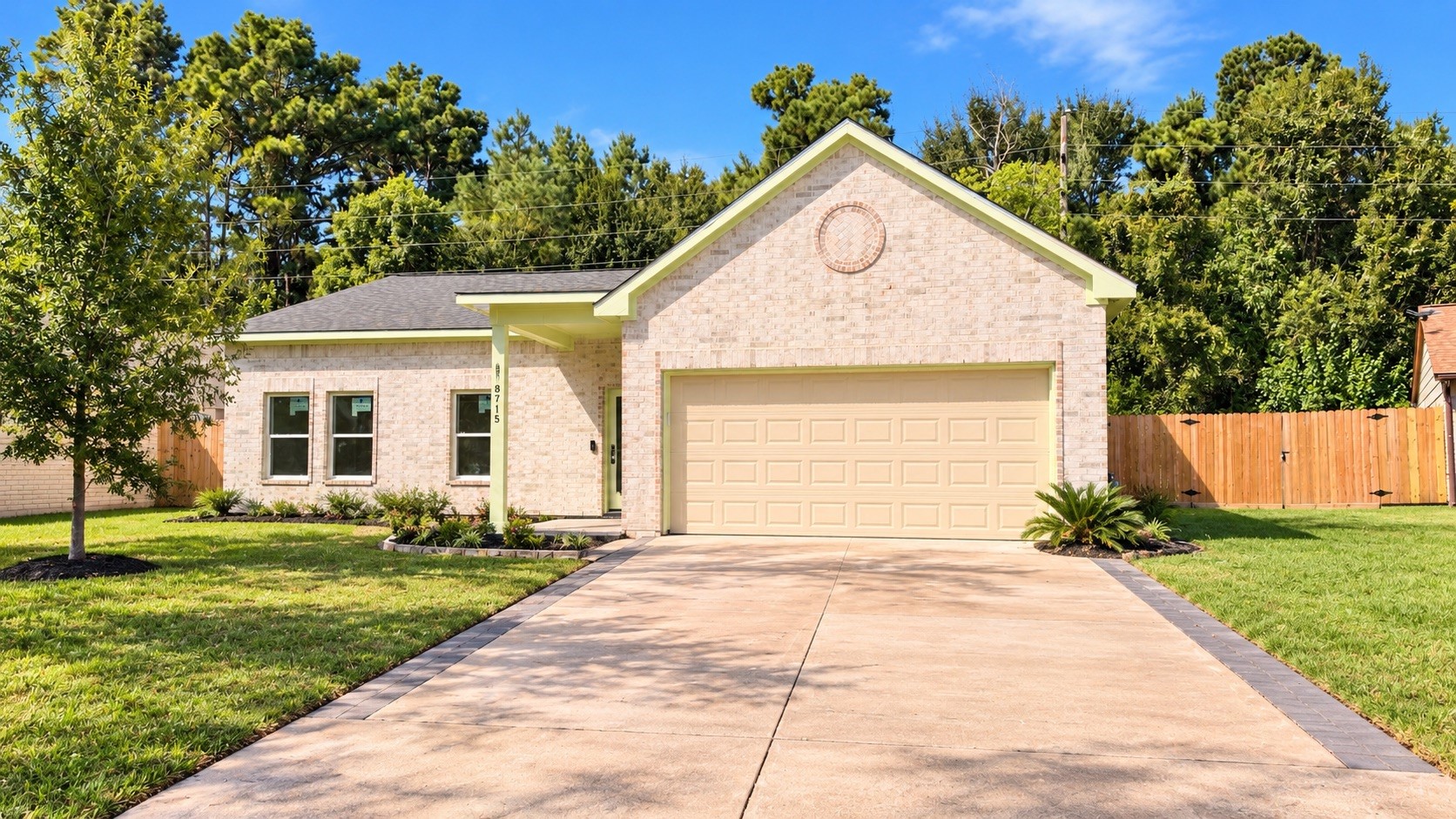 New construction with a stunning, modern exterior design.