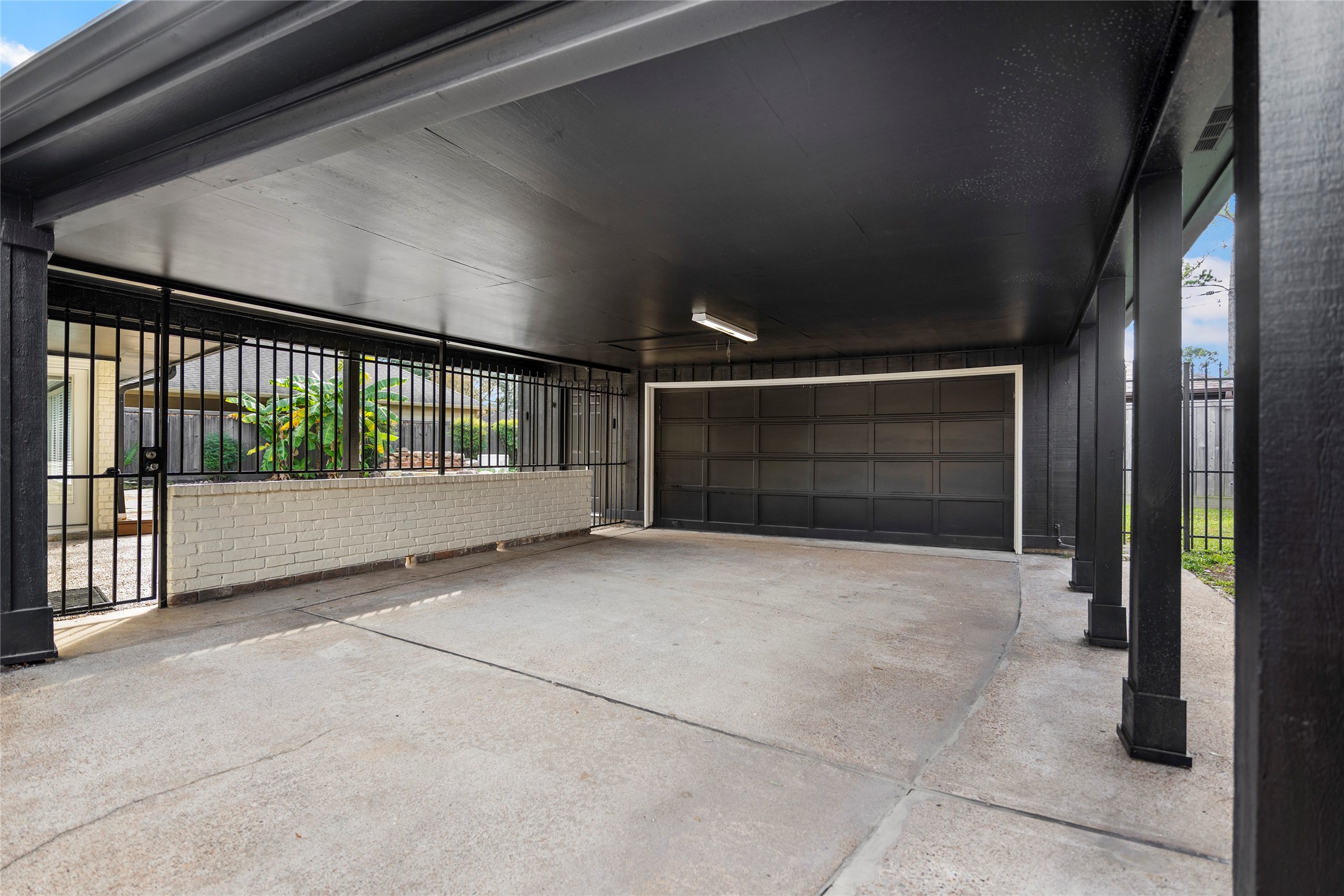 Attached carport and Garage