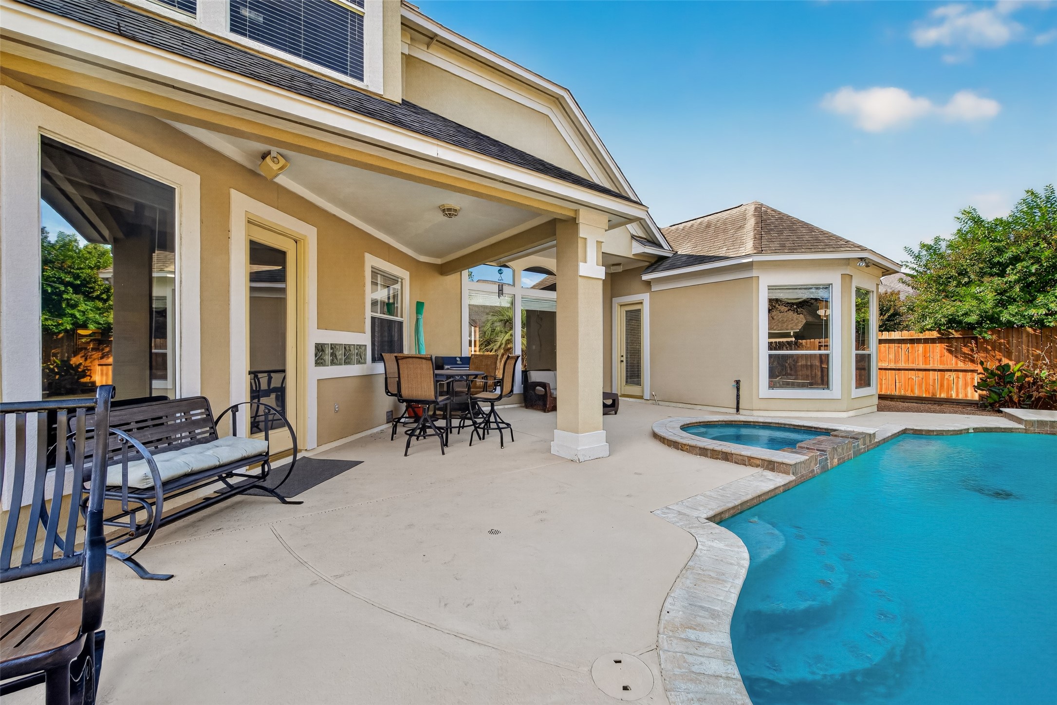 Large covered patio