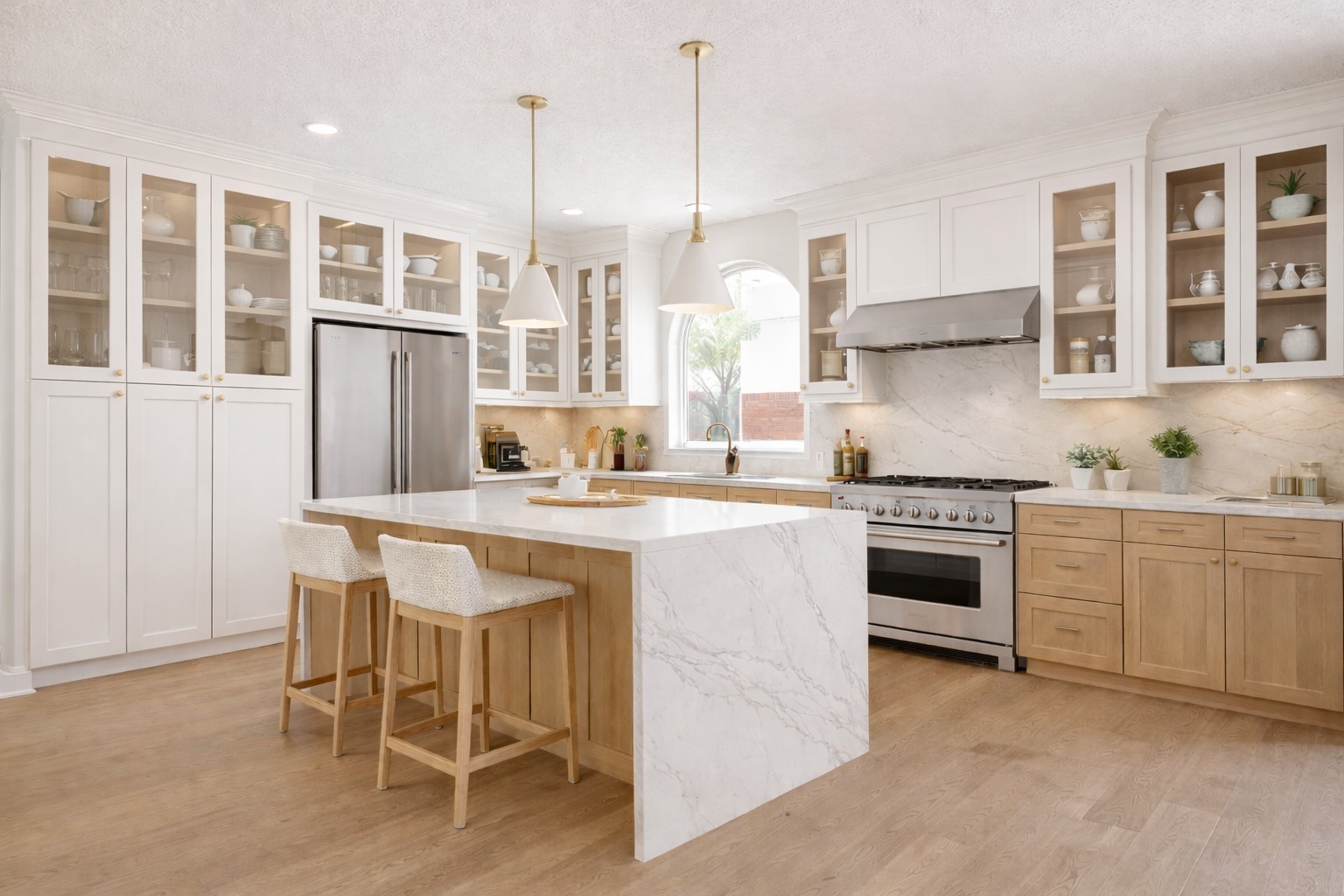 Virtual Remodel of the Kitchen with amazing cabinets and gas range!